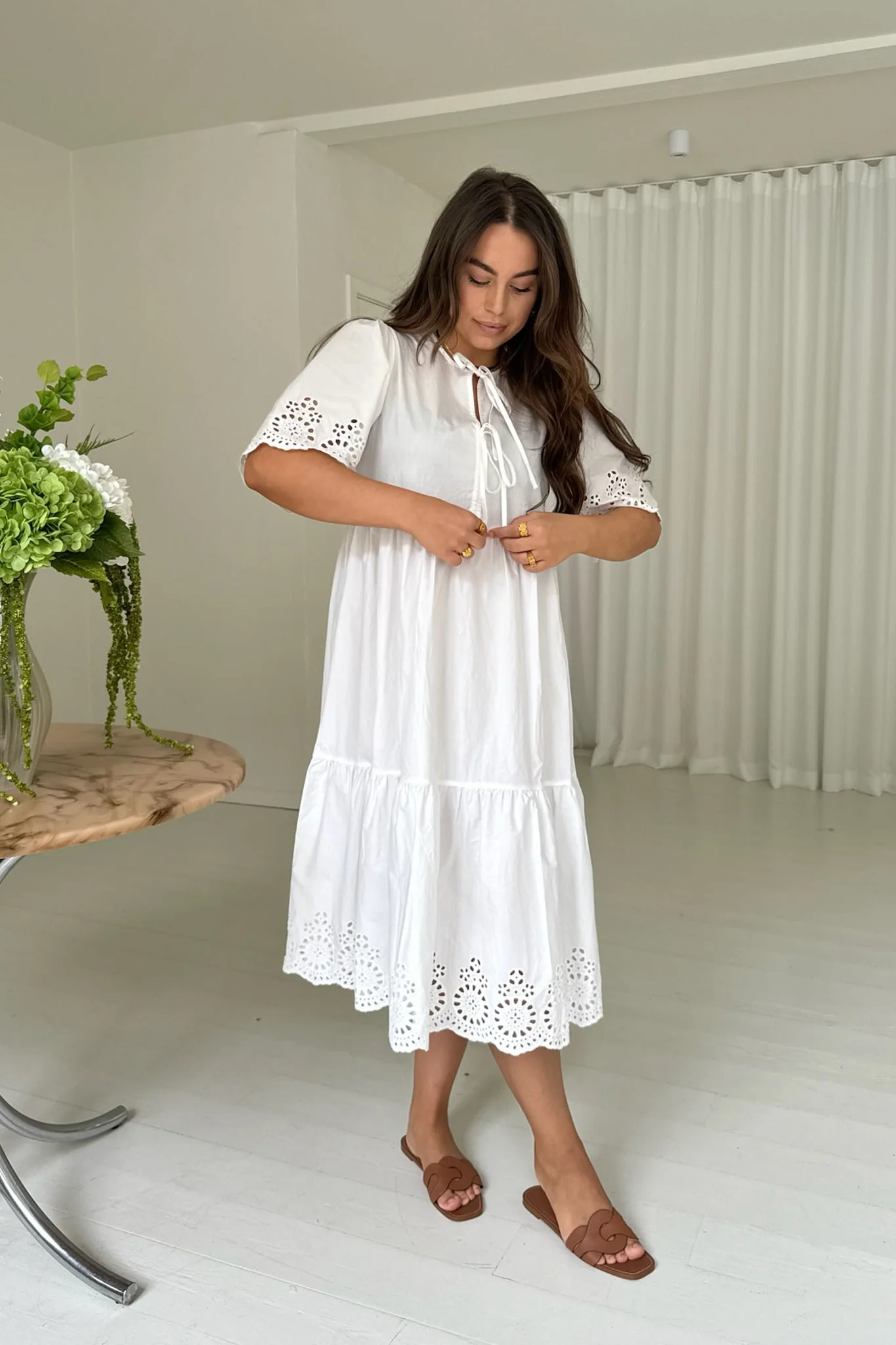 LuluIC Long Dress - White - Image 5