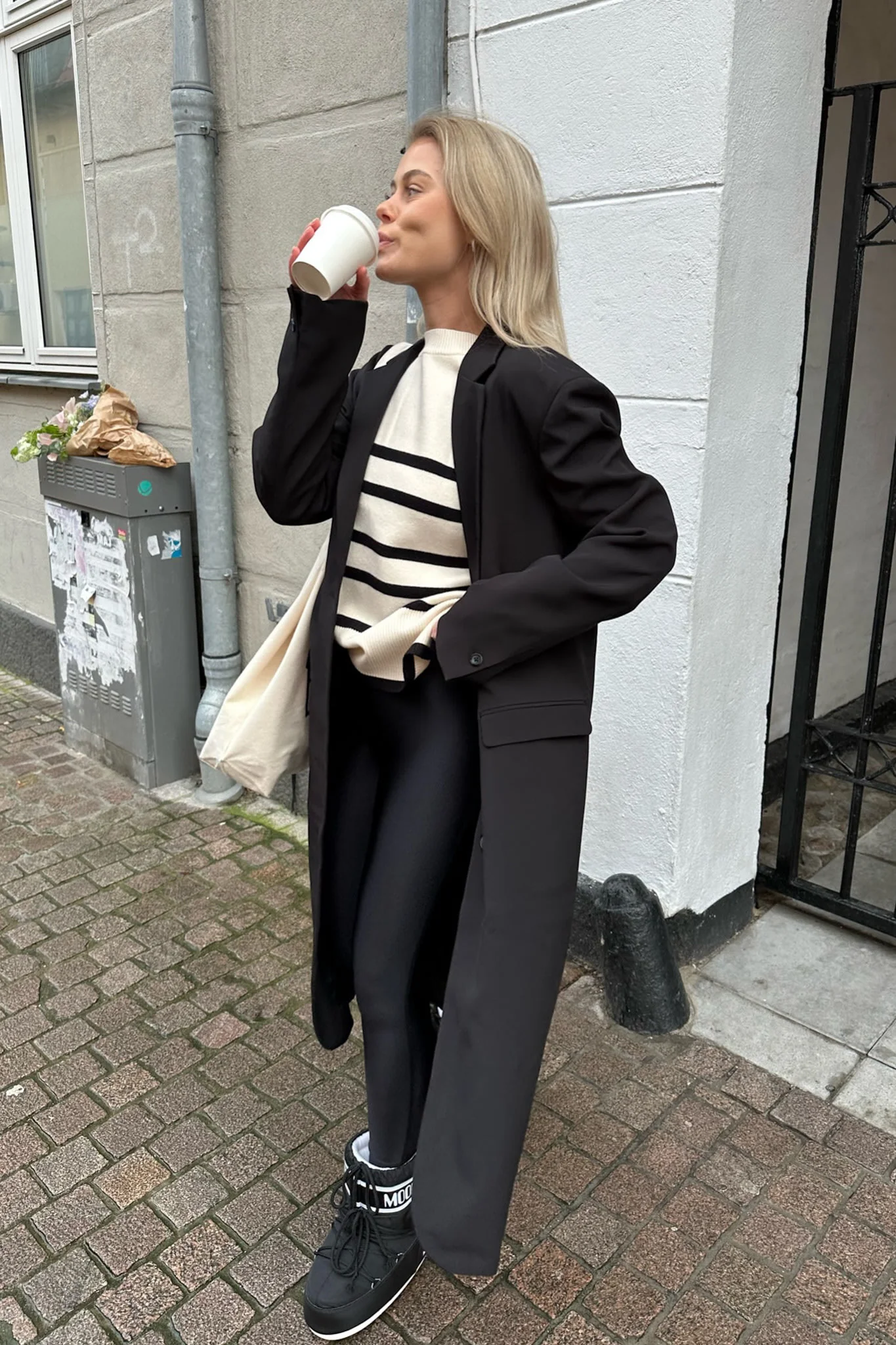 JXLuna Oversize Long Blazer - Black