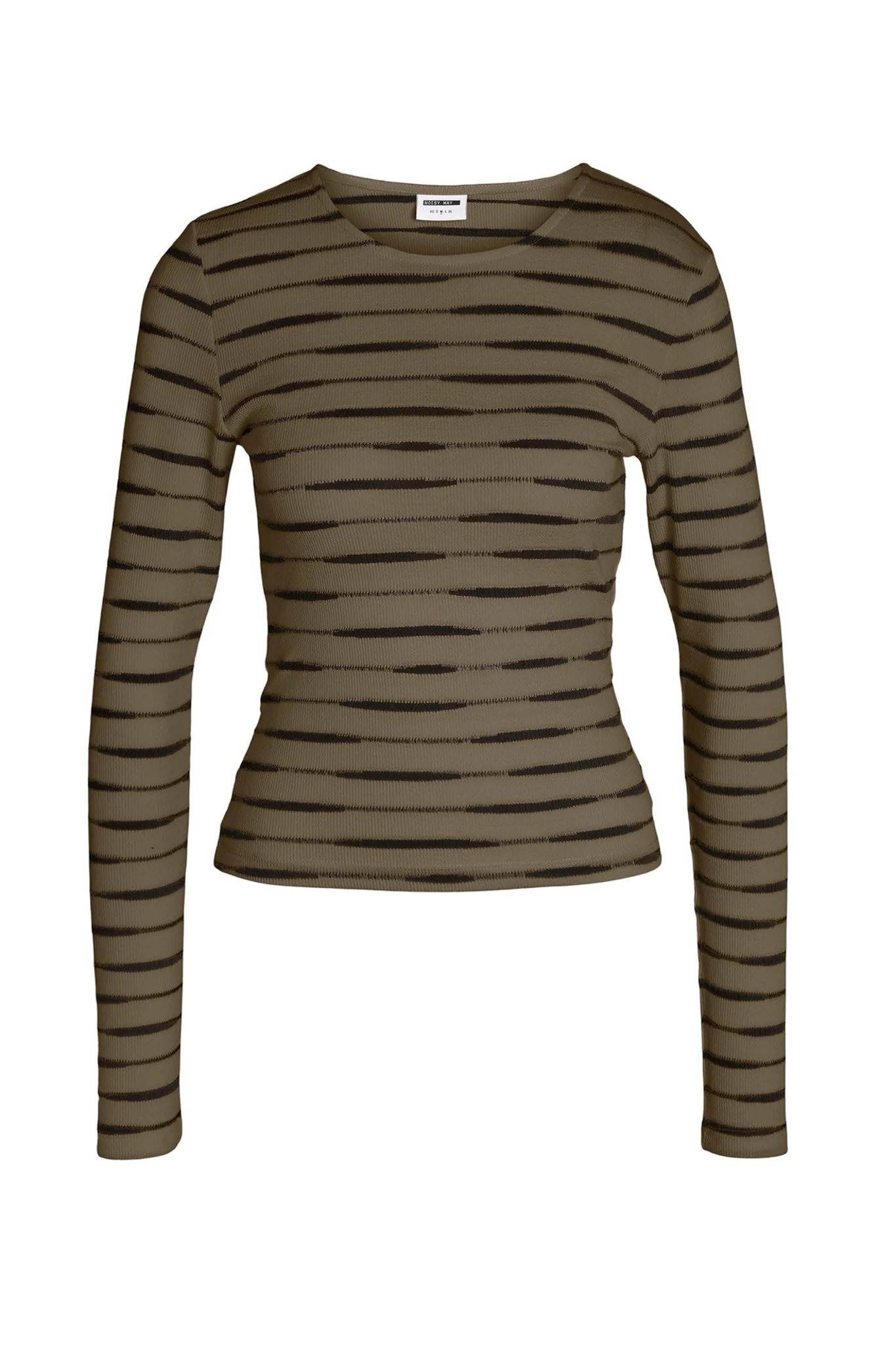 NMMalina LS Stripe Top - Capers Black - Image 5