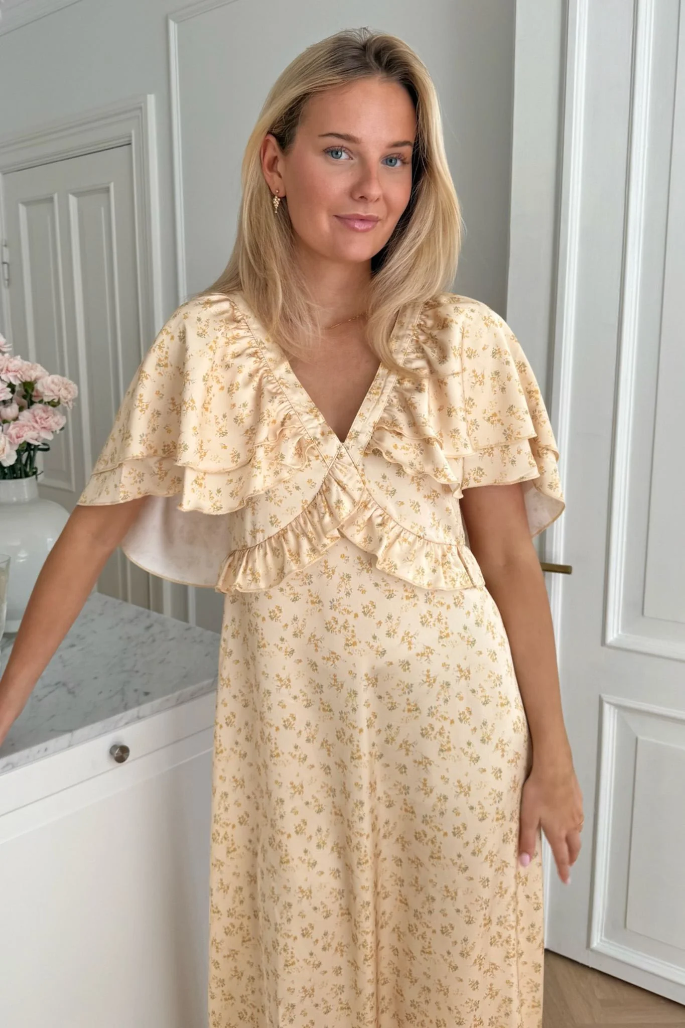 MarthaIC Maxi Dress - Yellow Flower Print - Image 6