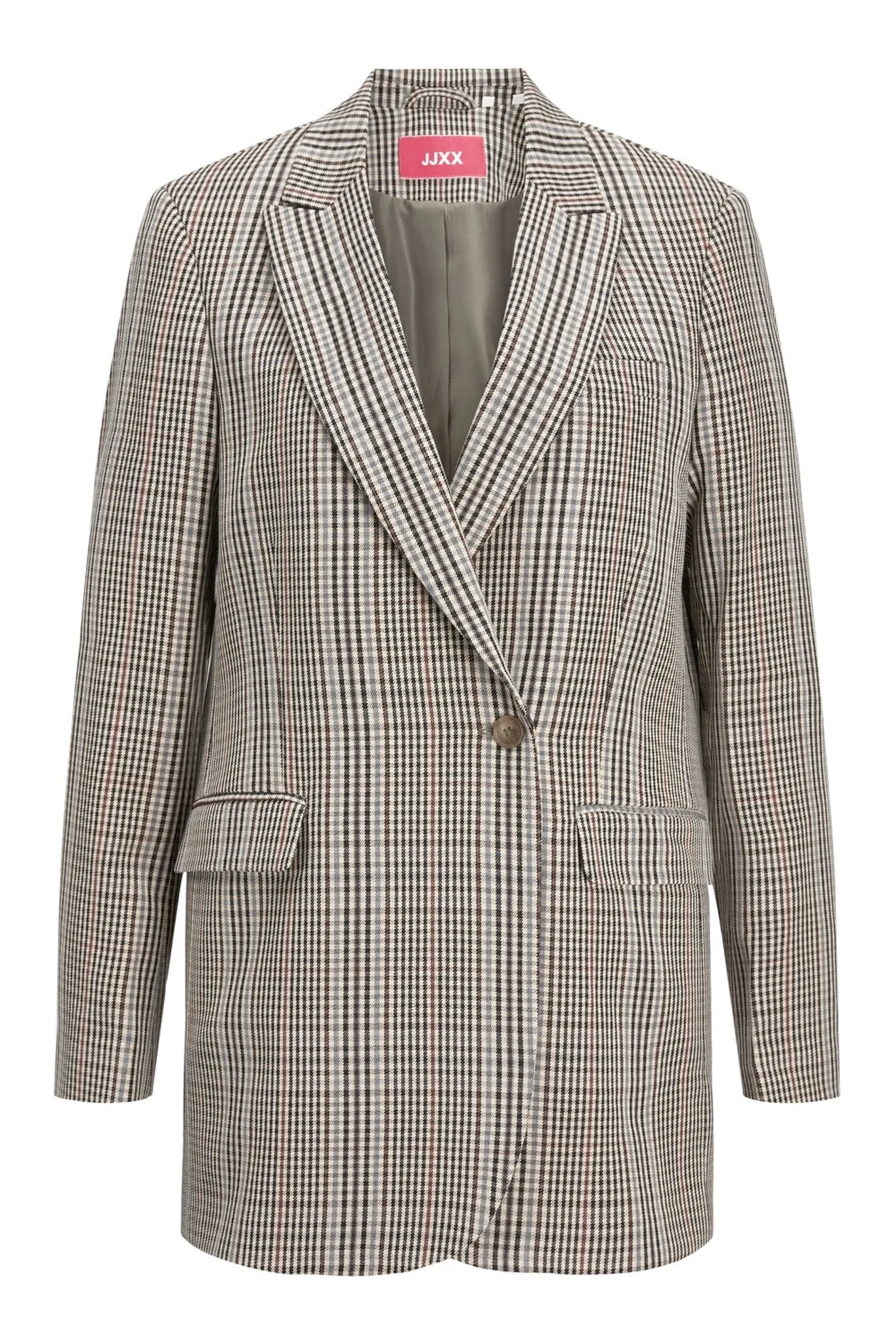 JXMary Check Blazer - Oatmeal Check - Image 7