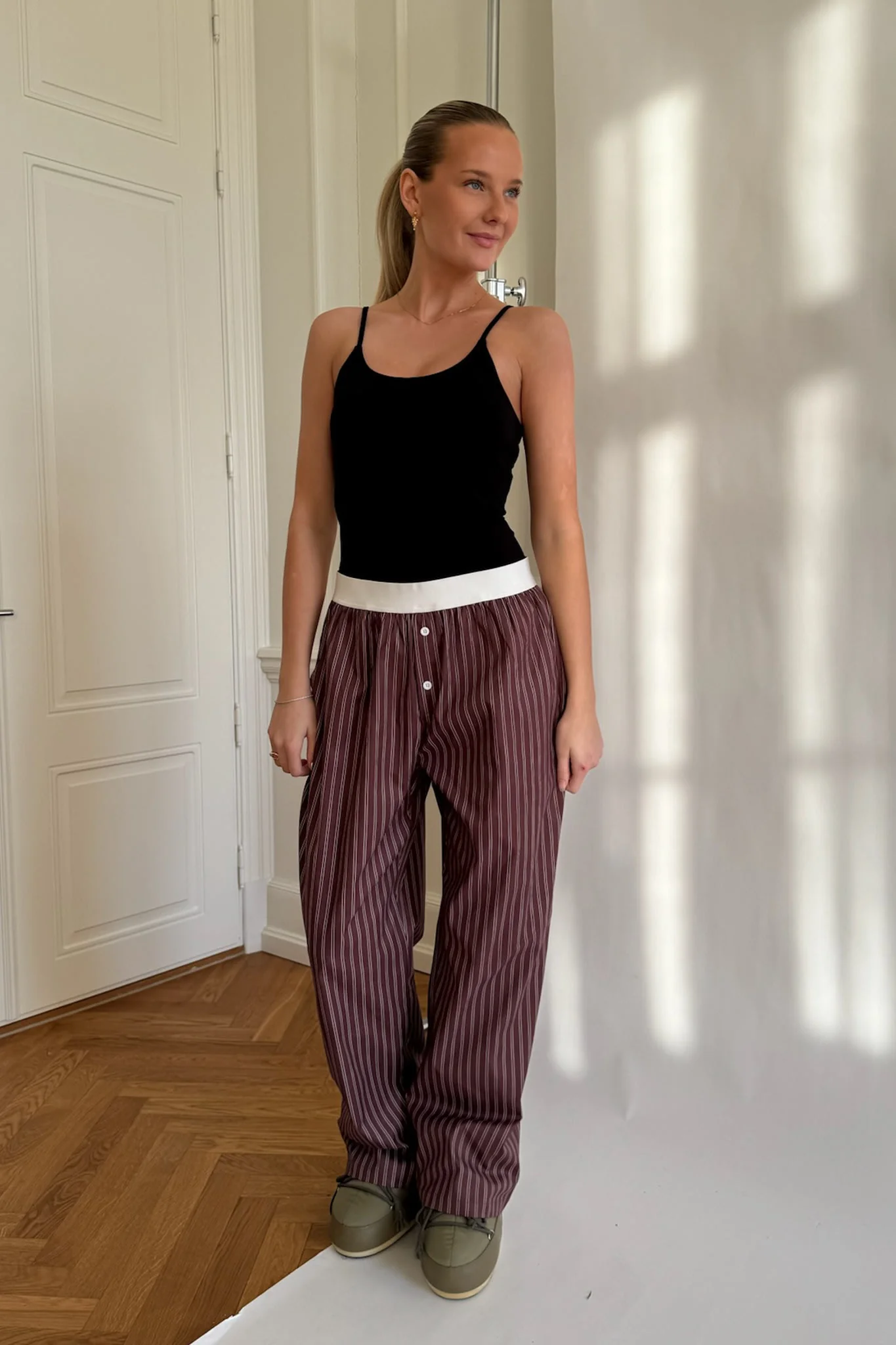 MayaIC Pants - Dark Brown White Stripes - Image 12
