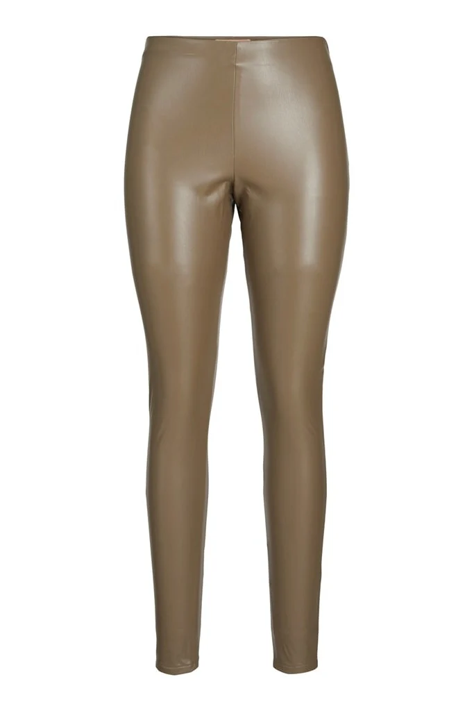 JXMegan Faux Leather Leggings - Morel - Image 4