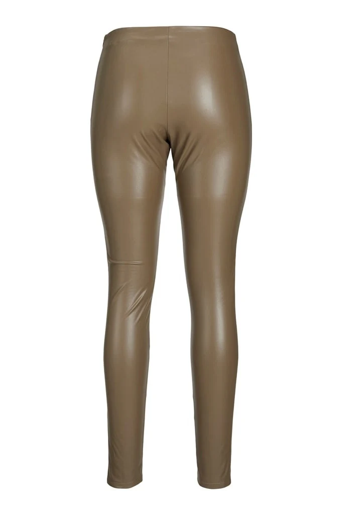 JXMegan Faux Leather Leggings - Morel - Image 5