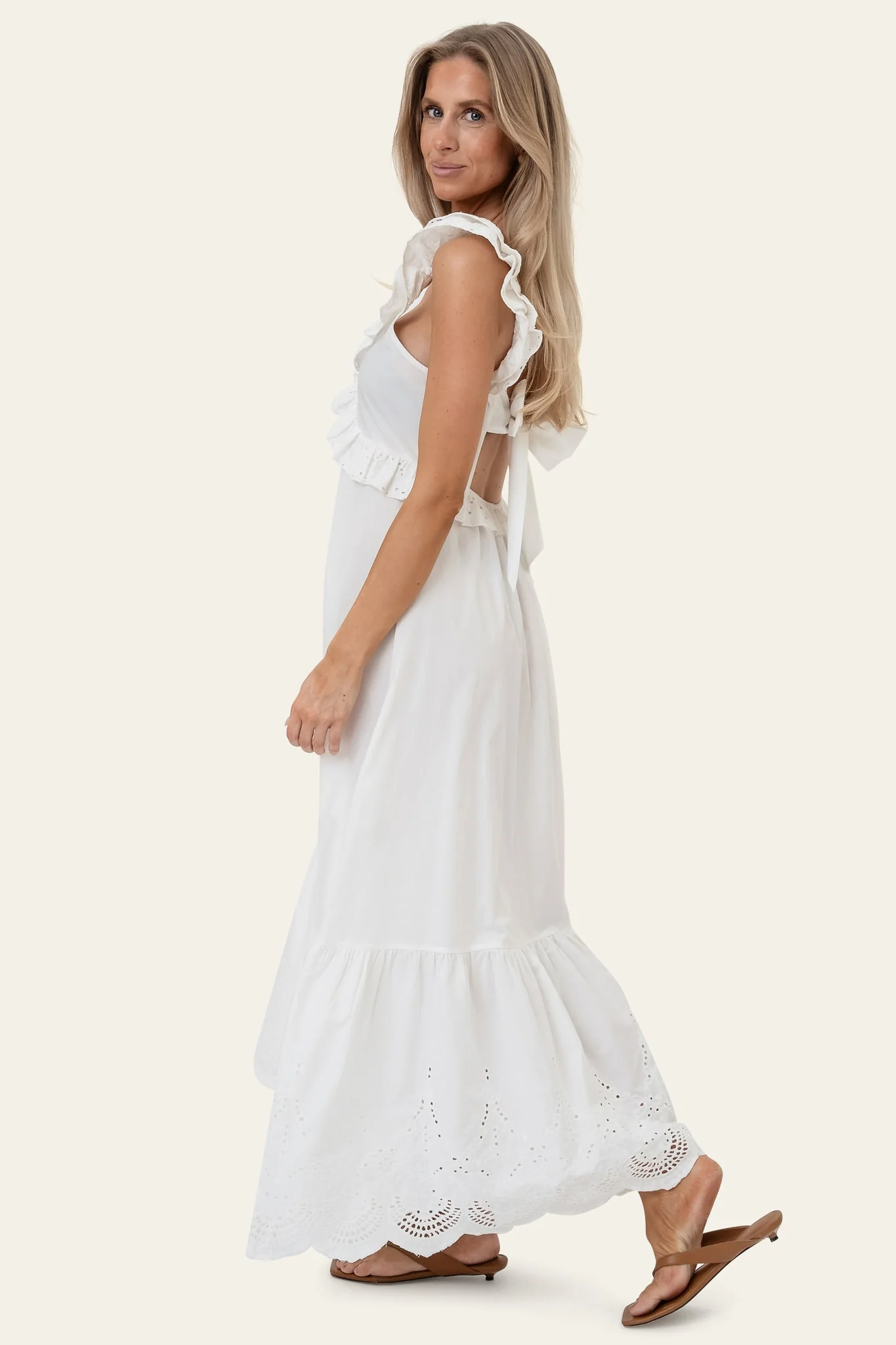 MelbaIC Dress - White Embroidery