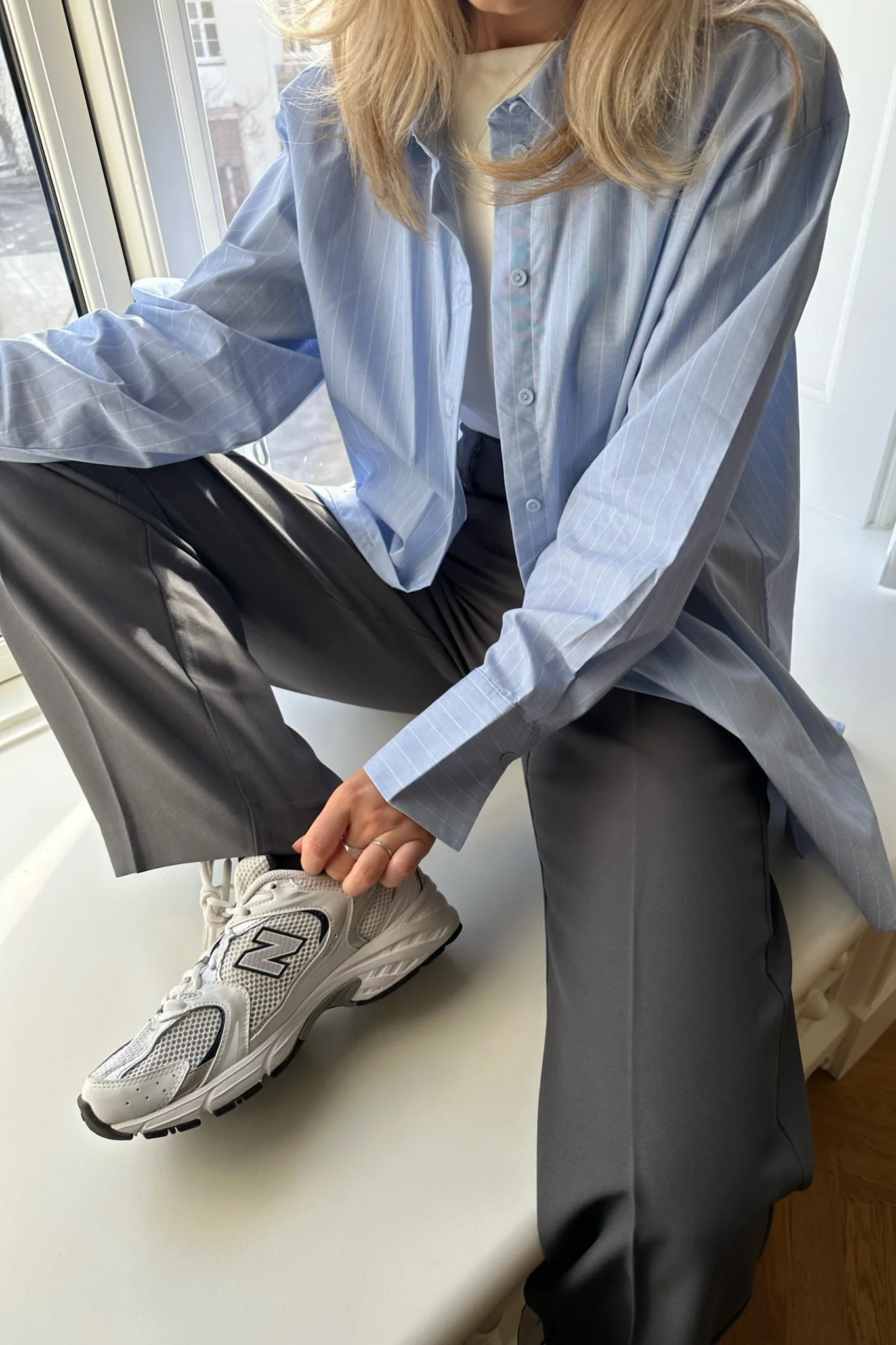 JDYMio LS Long Shirt - Cashmere Blue - Image 3