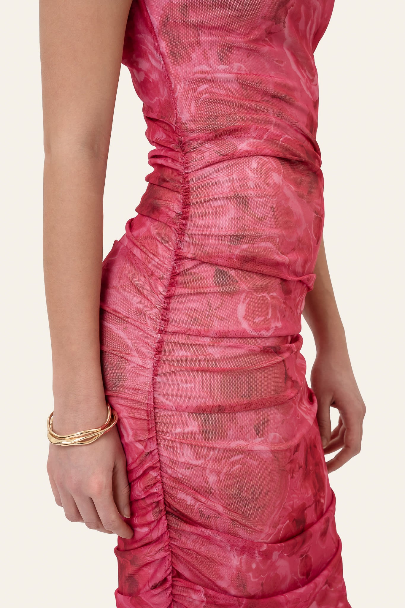 MiraIC Mesh Dress - Soft Rose Print - Image 3