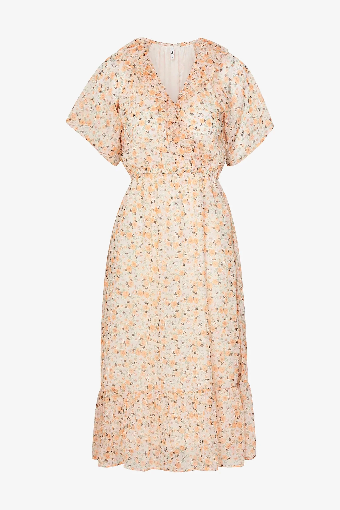 JDYMoon SS Midi Wrap Dress - Cloud Dancer Easy Flower