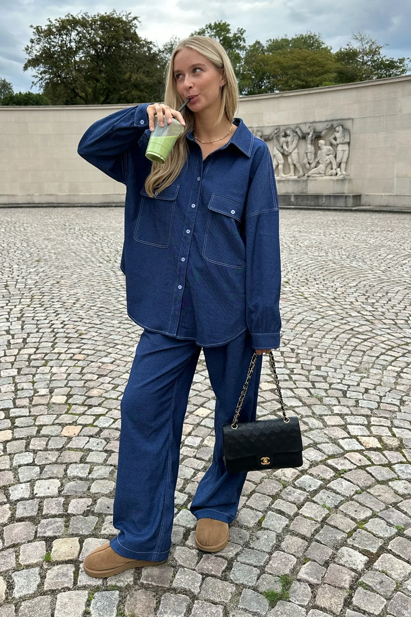 NannaIC Oversized Shirt - Denim Blue - Image 2