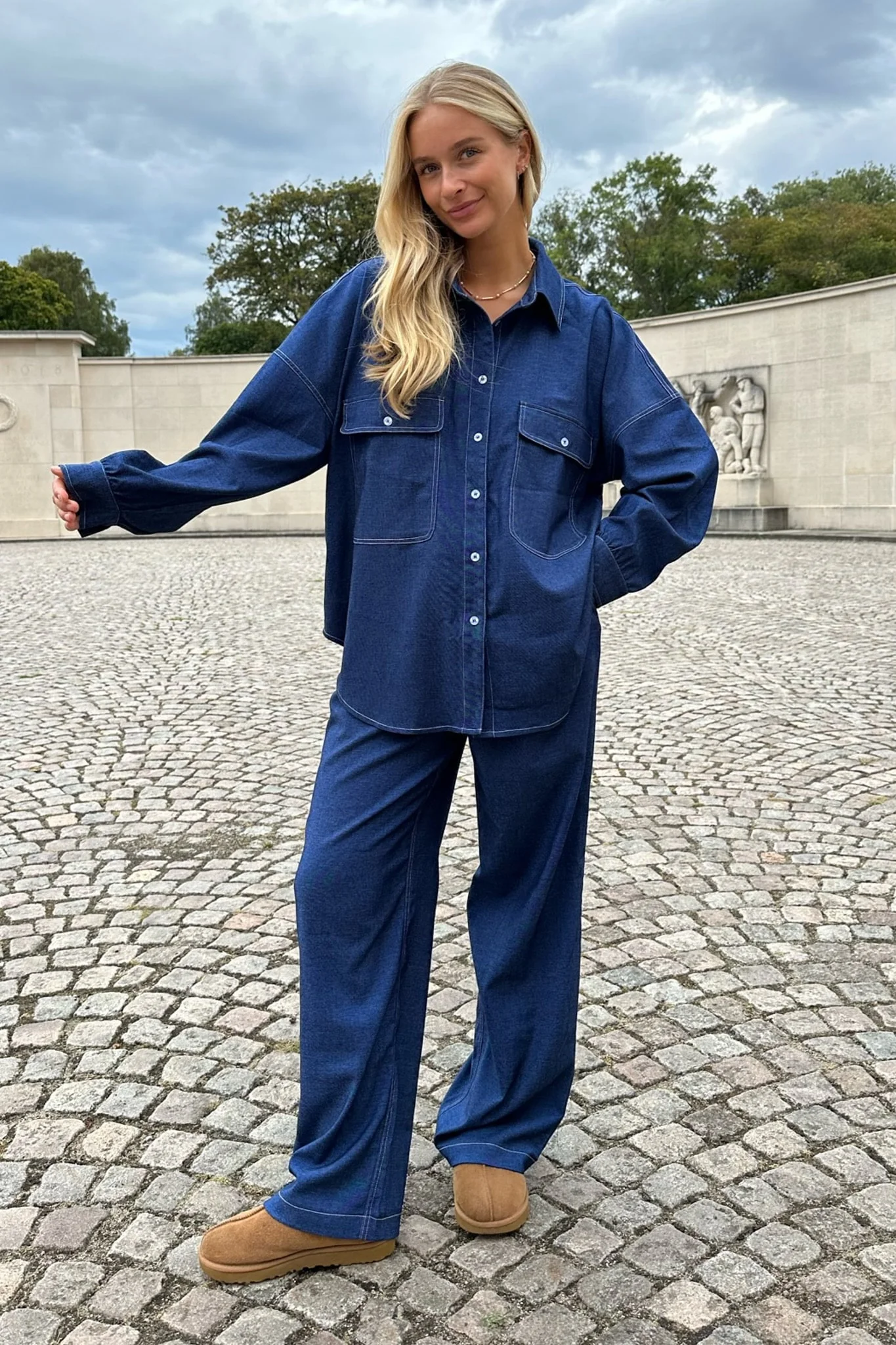 NannaIC Oversized Shirt - Denim Blue - Image 3