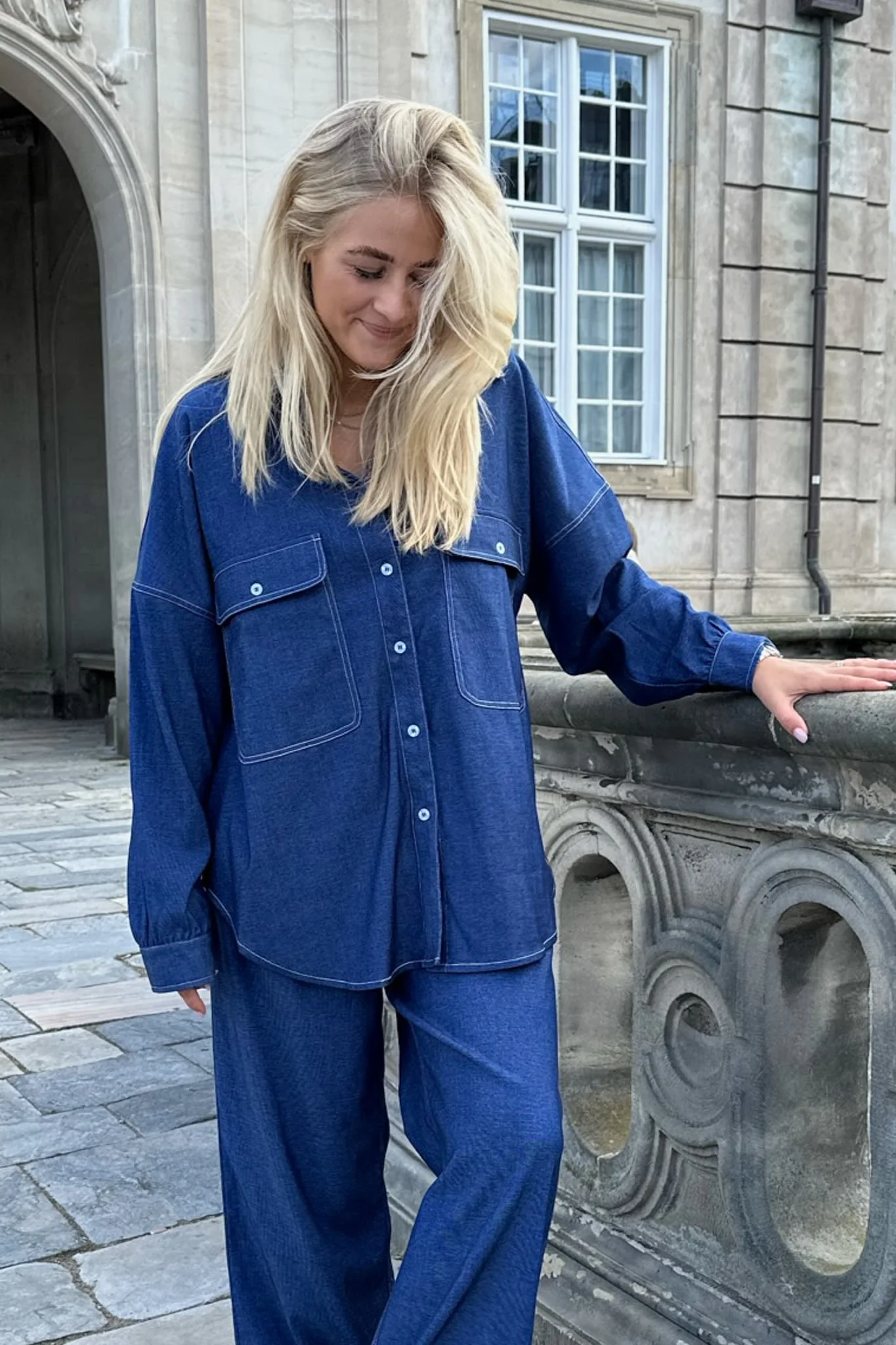 NannaIC Oversized Shirt - Denim Blue - Image 5