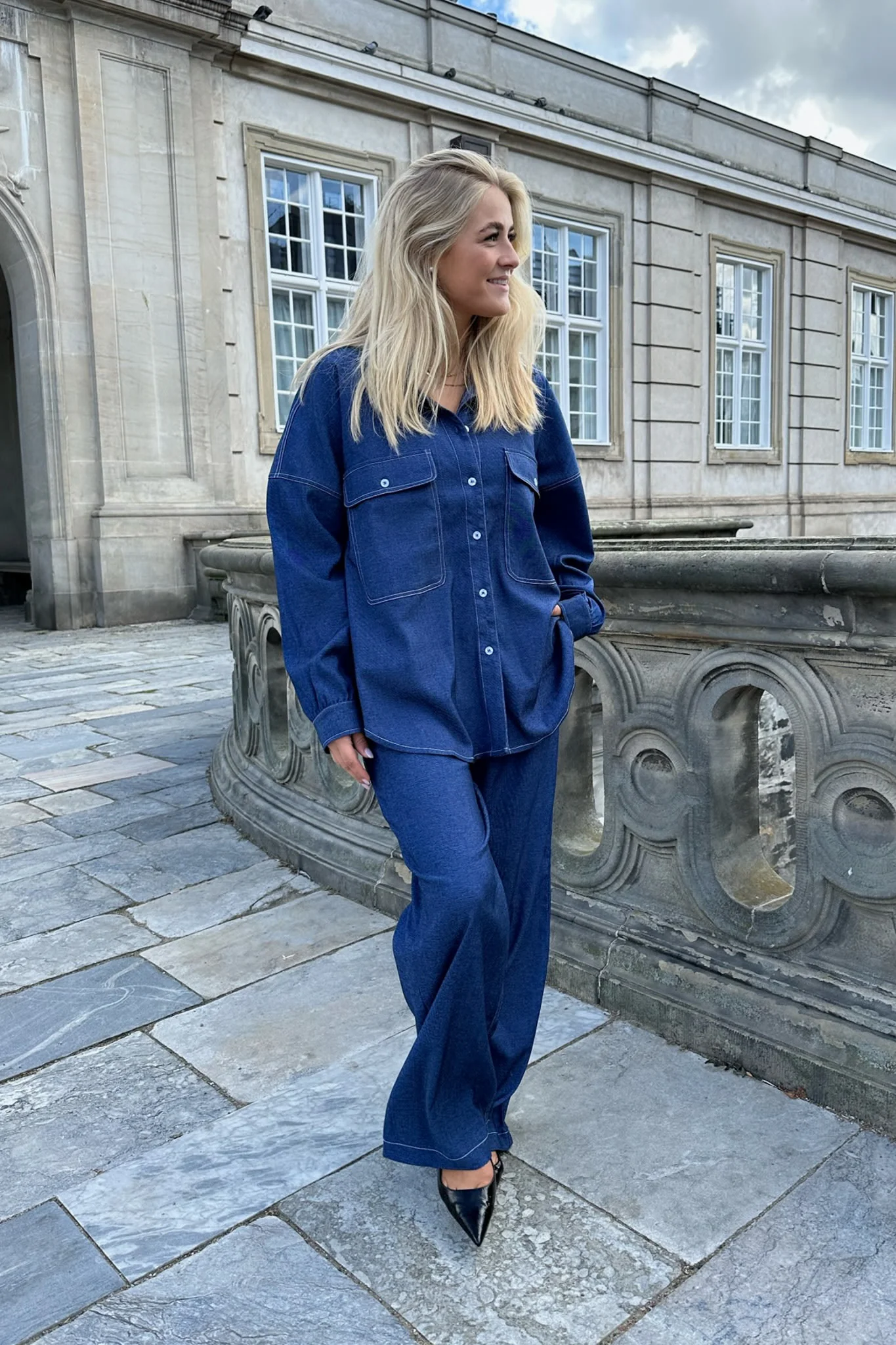 NannaIC Oversized Shirt - Denim Blue - Image 6
