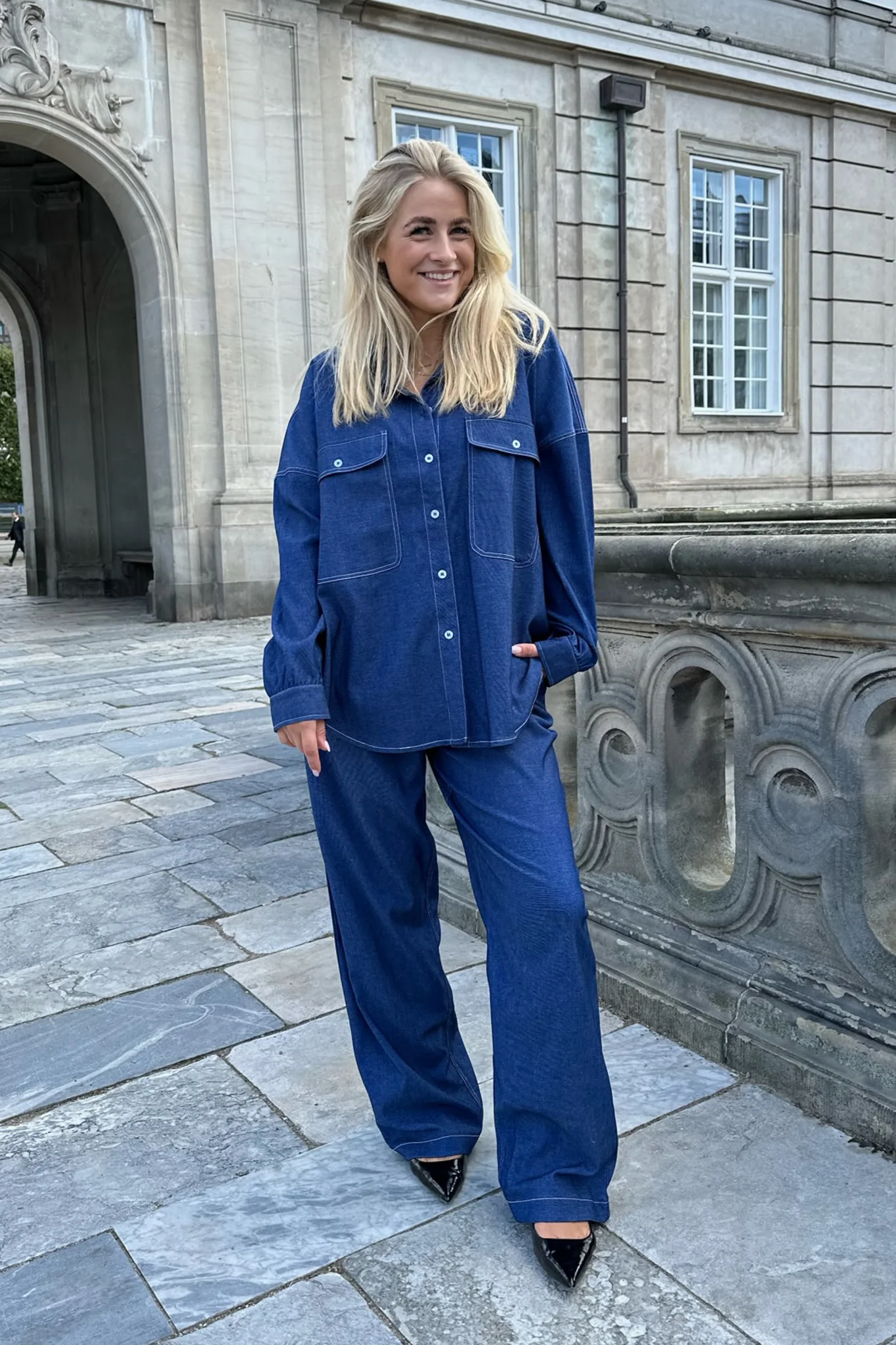 NannaIC Oversized Shirt - Denim Blue - Image 7