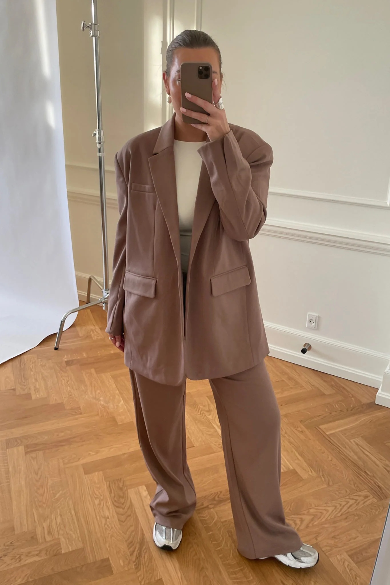 SNNaomi LS Oversize Blazer - Caribou - Image 4