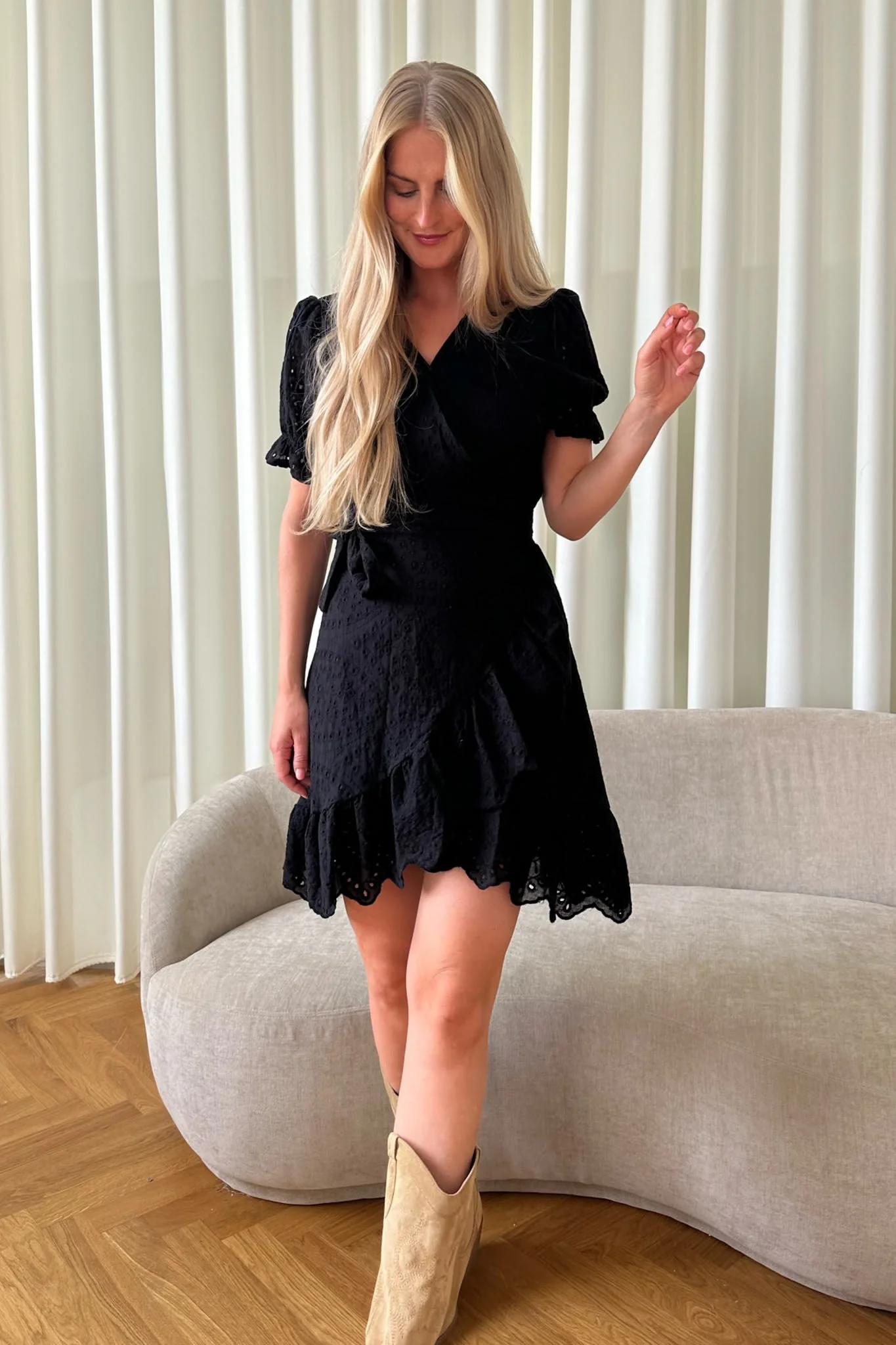 NaomiIC Dress - Black Embroidery - Image 3