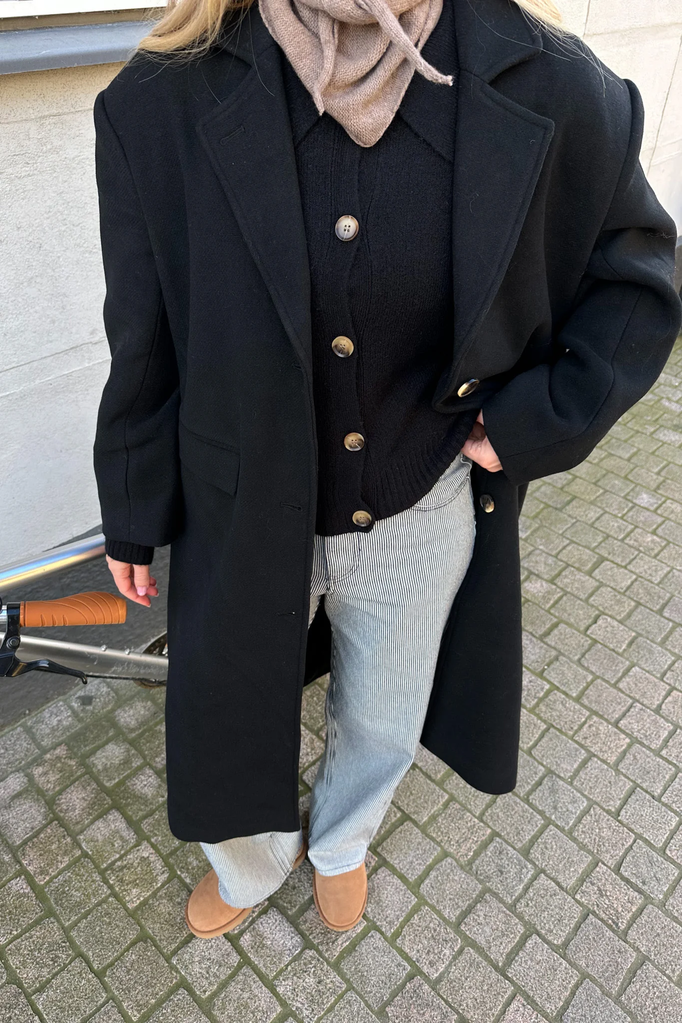 SNNaomi LS Oversize Wool Coat - Black