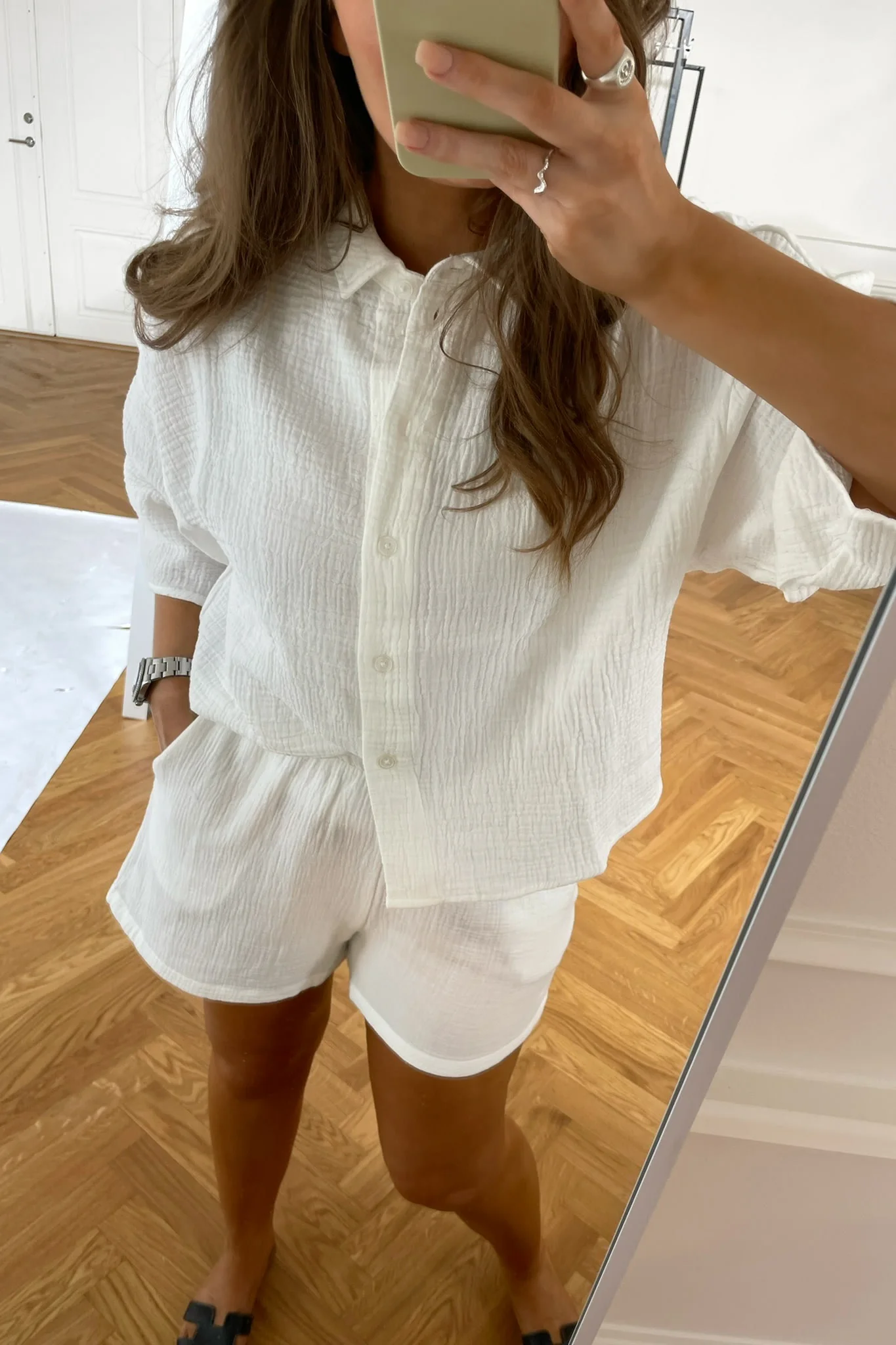 VMNatali 3/4 HW Shorts - Snow White - Image 9