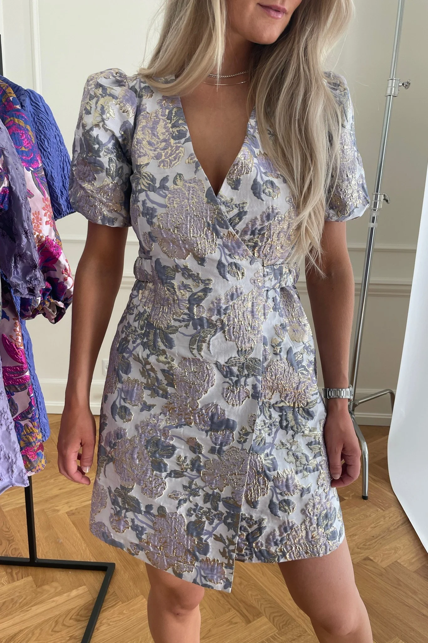 Noella Neva Belt Dress - Lilac Mix - Image 2