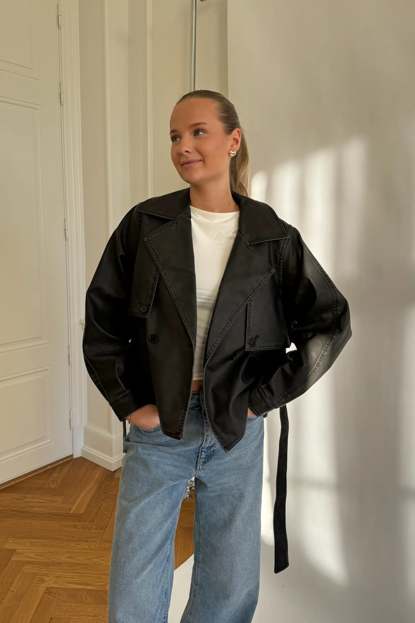 NMRomy LS PU Jacket - Black