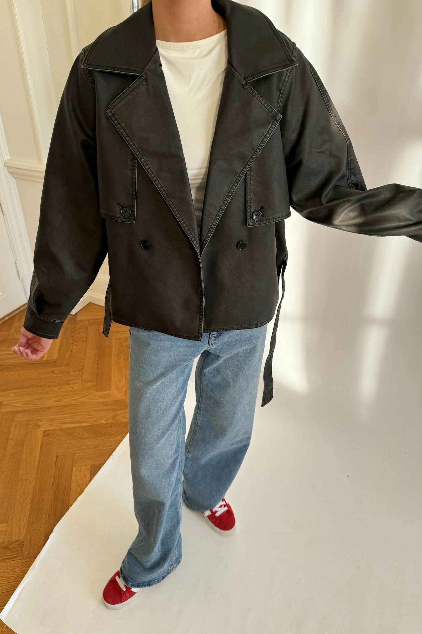 NMRomy LS PU Jacket - Black - Image 2