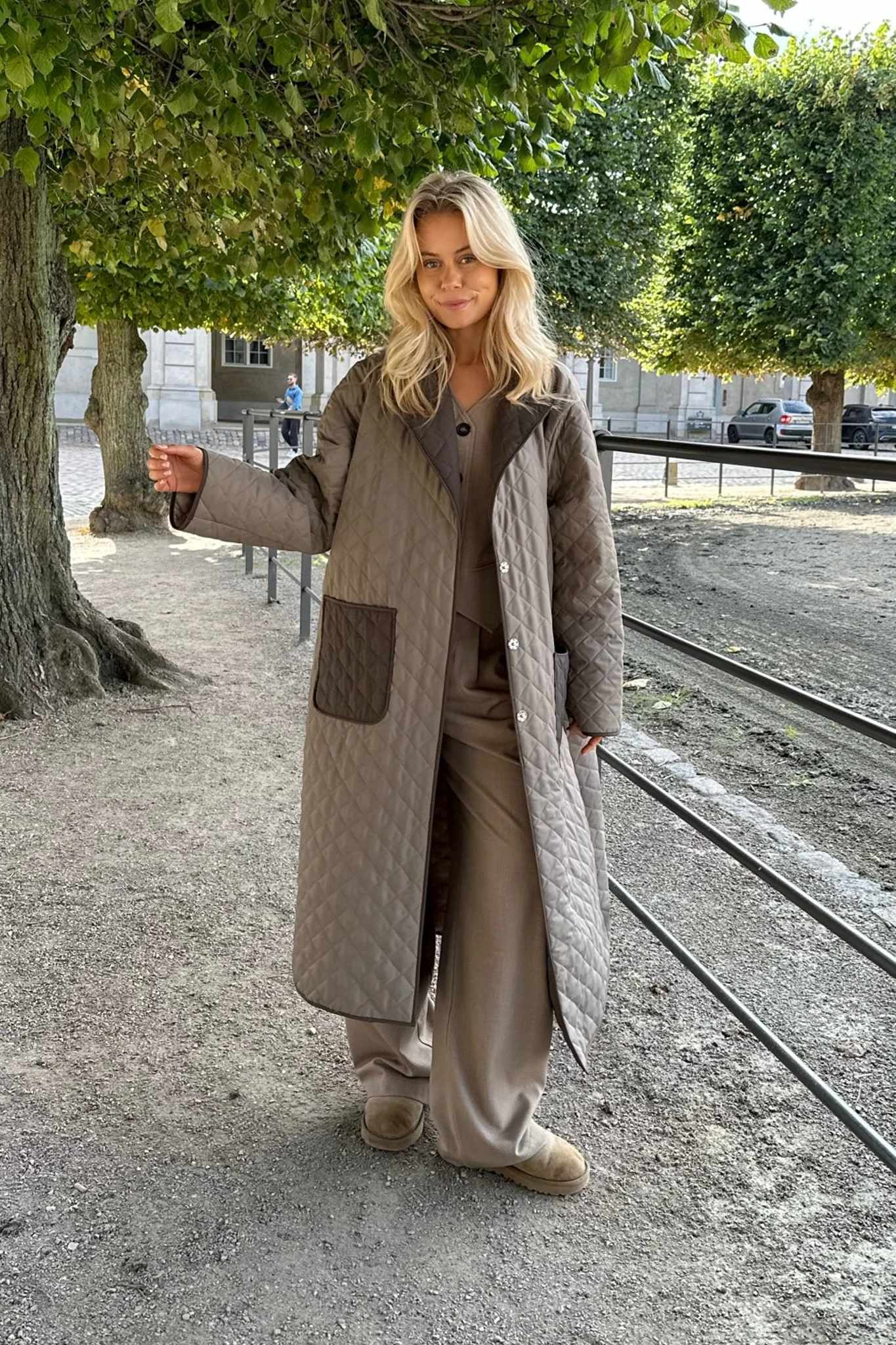 NoraIC Quilted Jacket - Army/Brown - Image 3