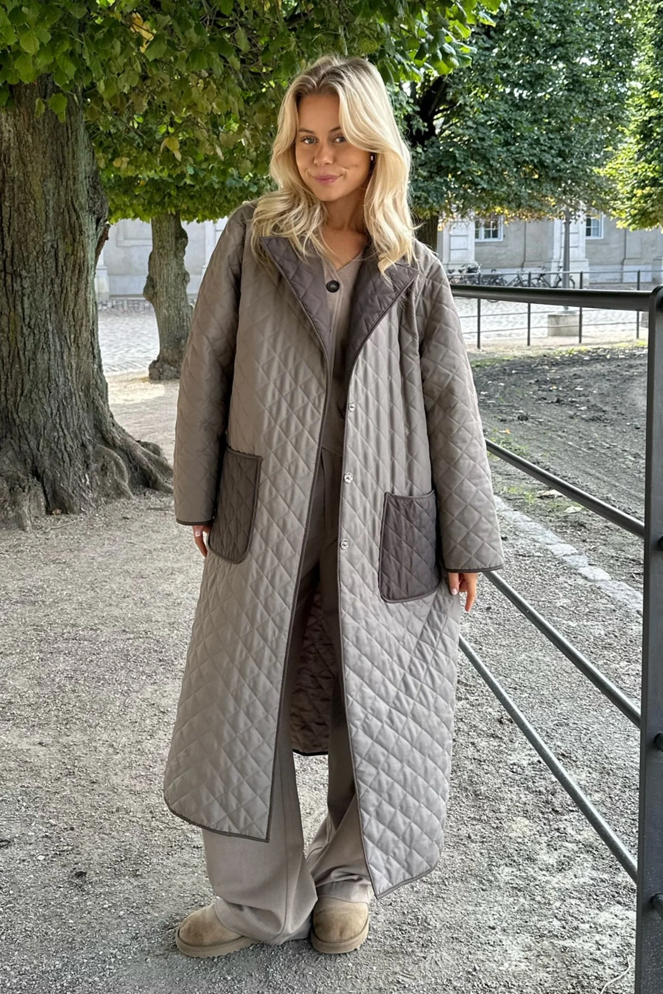 NoraIC Quilted Jacket - Army/Brown - Image 6