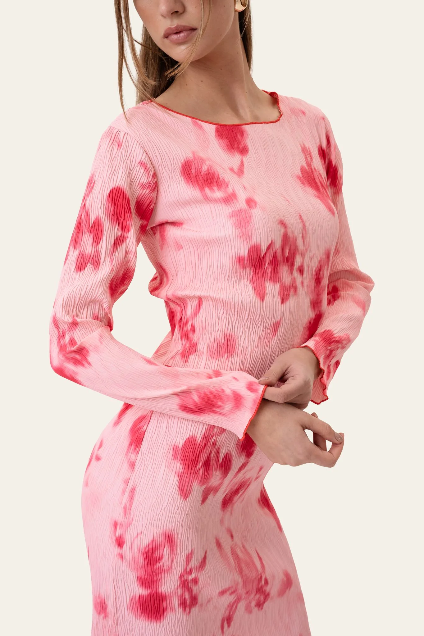 OdaIC Dress - Abstract Pink Flower Print - Image 3