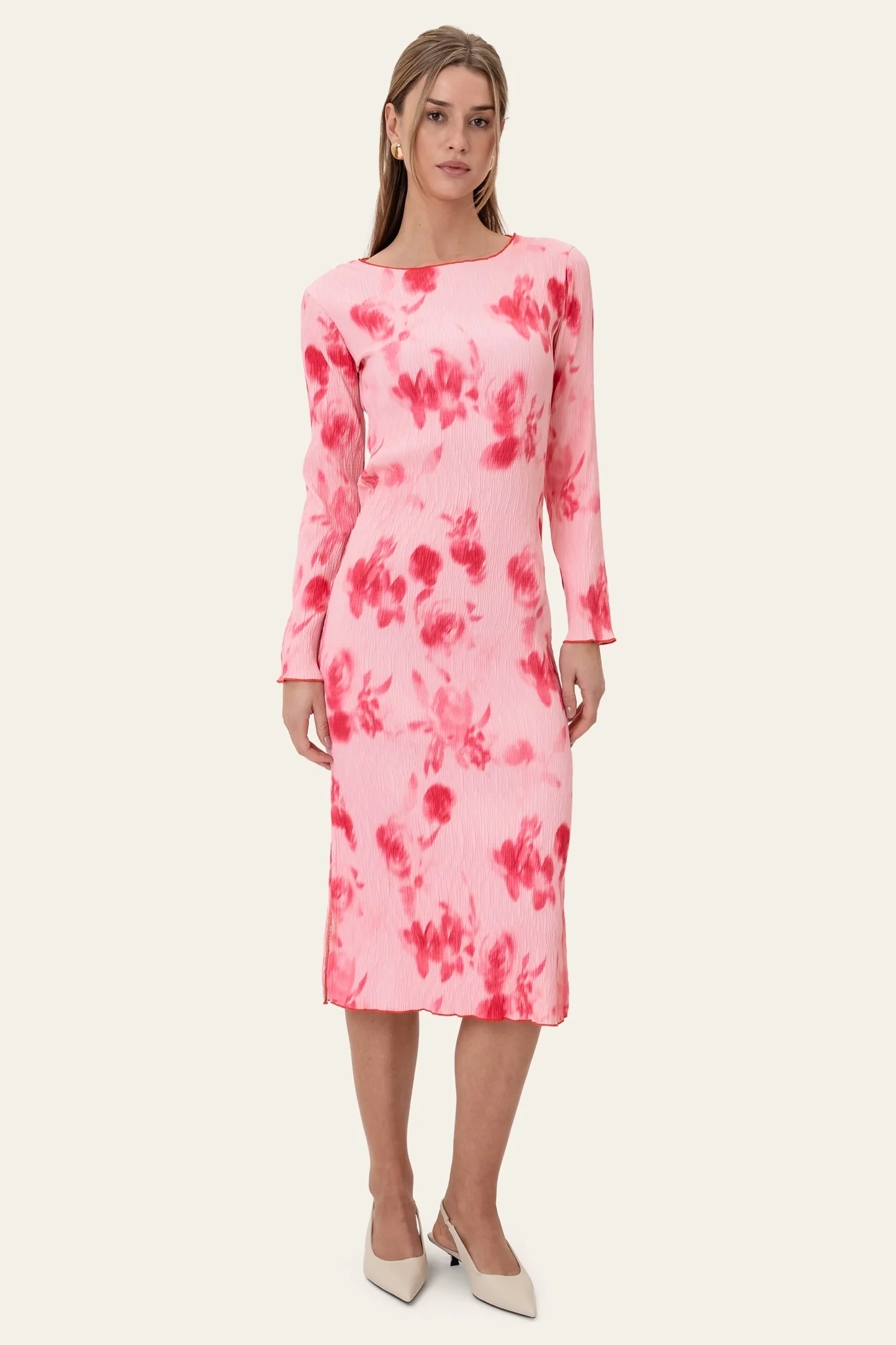 OdaIC Dress - Abstract Pink Flower Print - Image 6