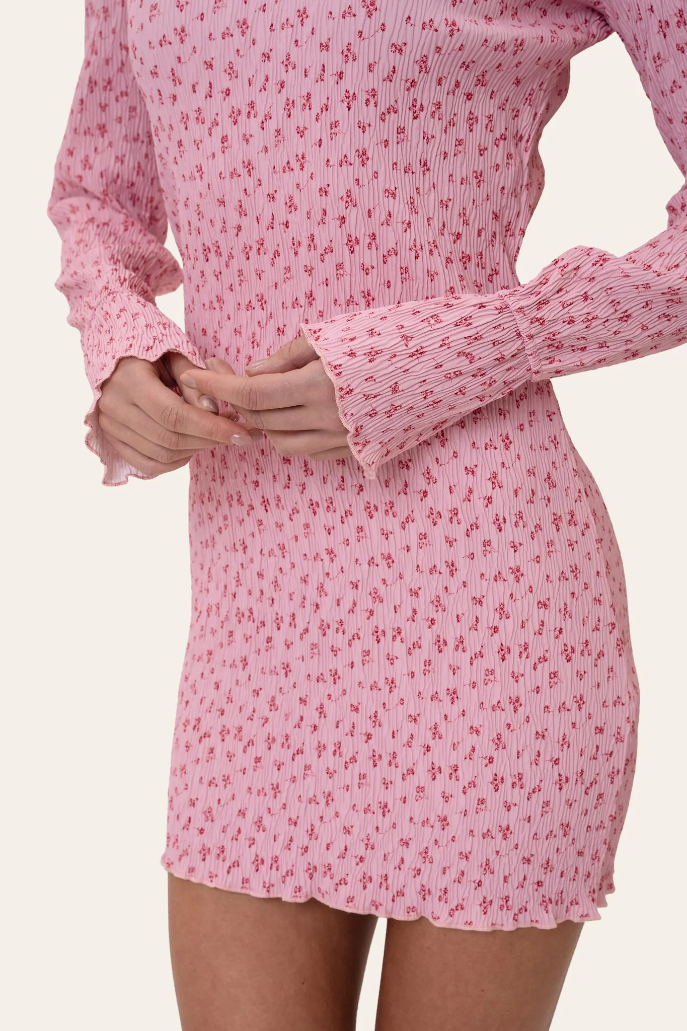 OdineIC Dress - Pink Tiny Blossom - Image 4