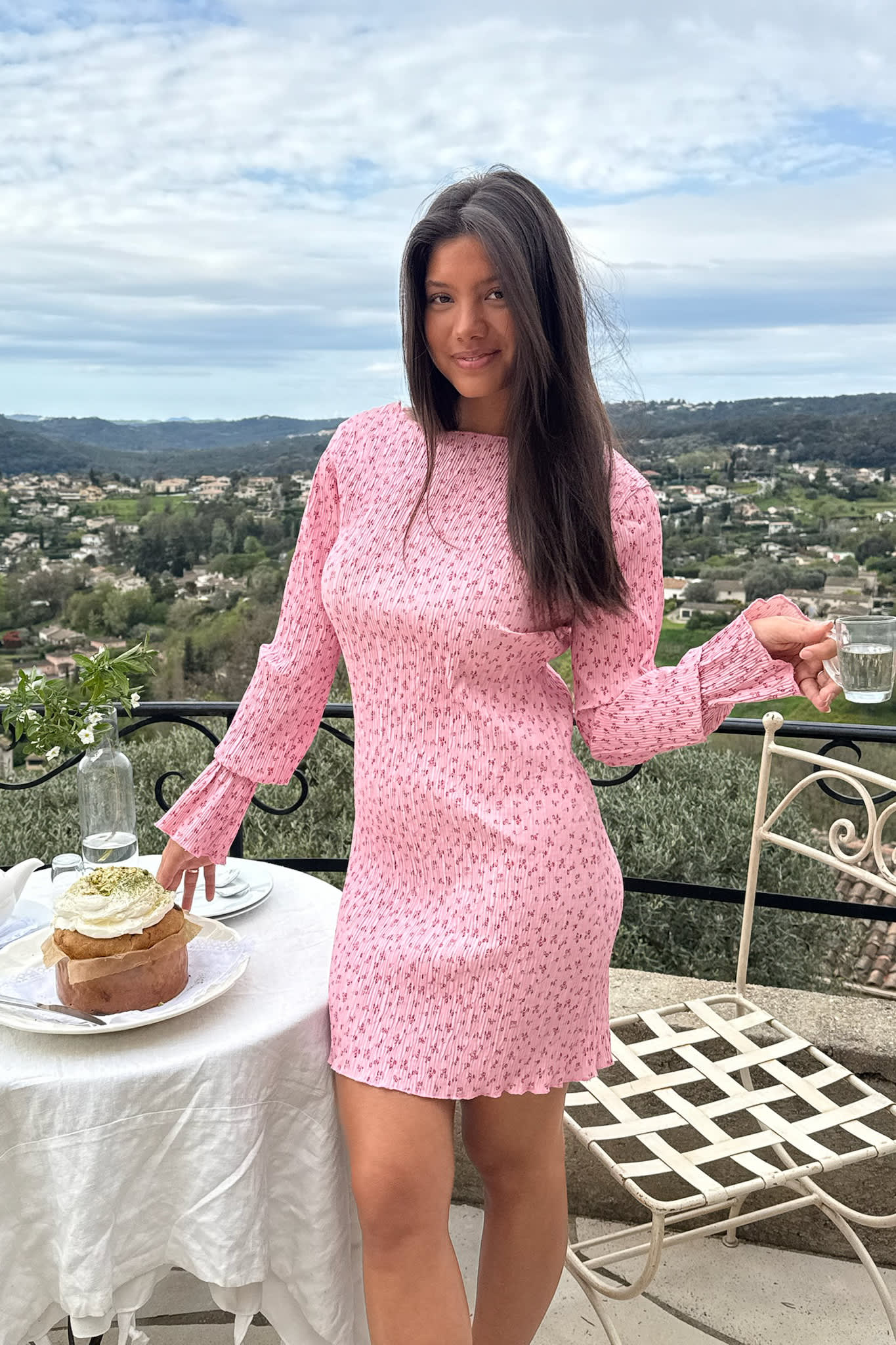 OdineIC Dress - Pink Tiny Blossom - Image 6