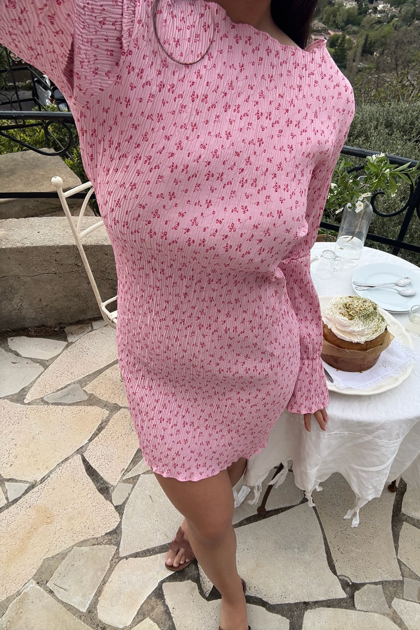OdineIC Dress - Pink Tiny Blossom - Image 8