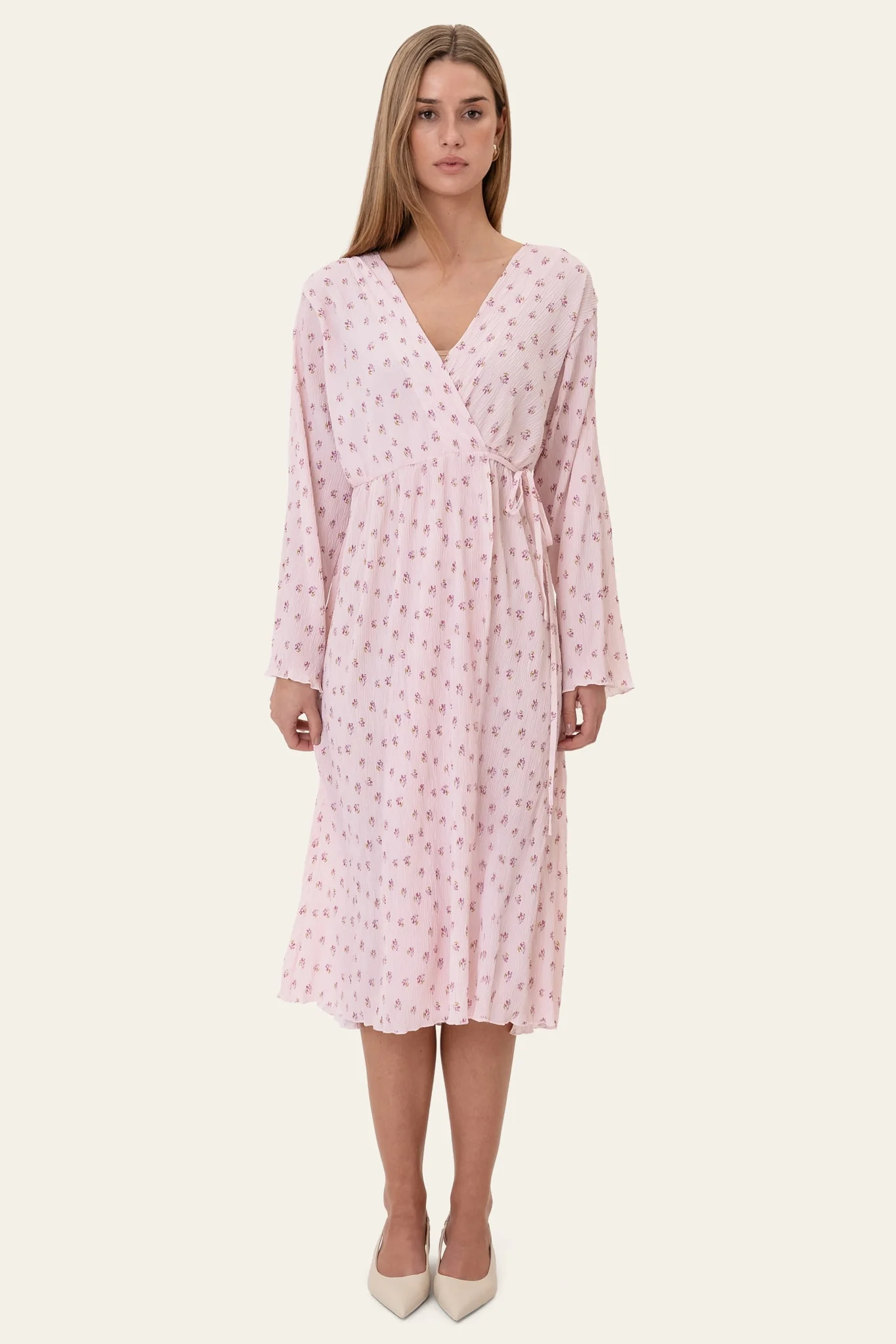 OfeliaIC Long Wrap Dress - Pink - Image 6