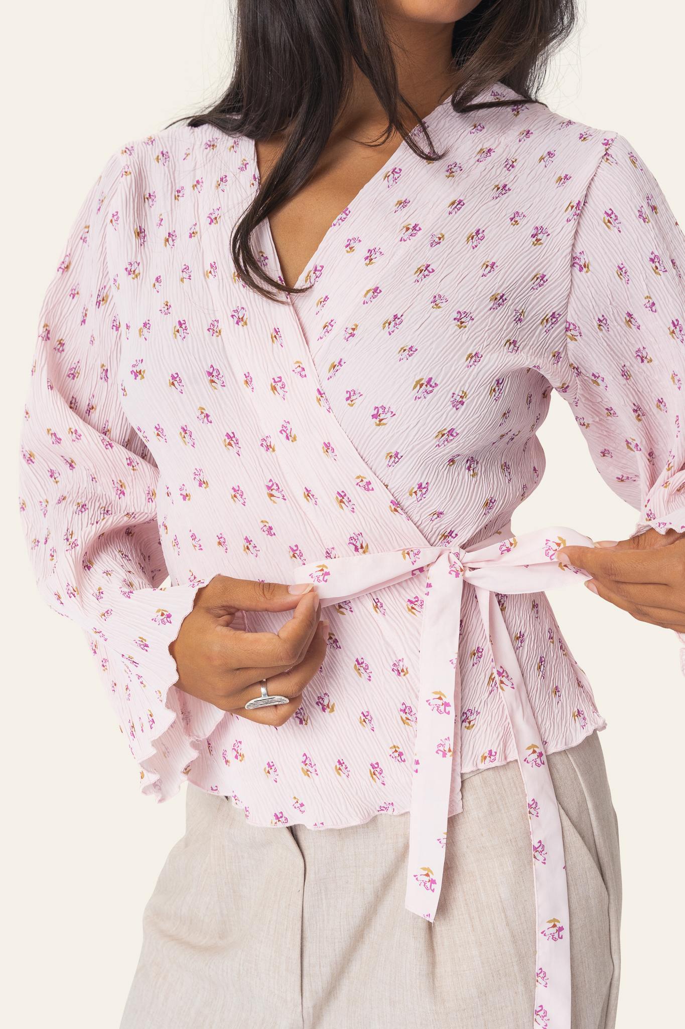 OfeliaIC Wrap Shirt - Pink - Image 4
