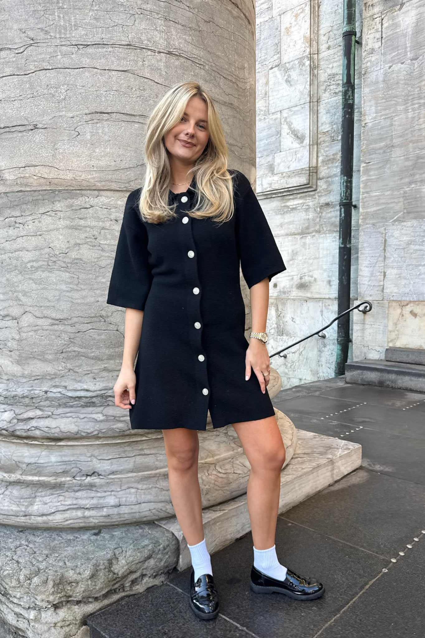 OliviaIC Knit Dress - Black - Image 3