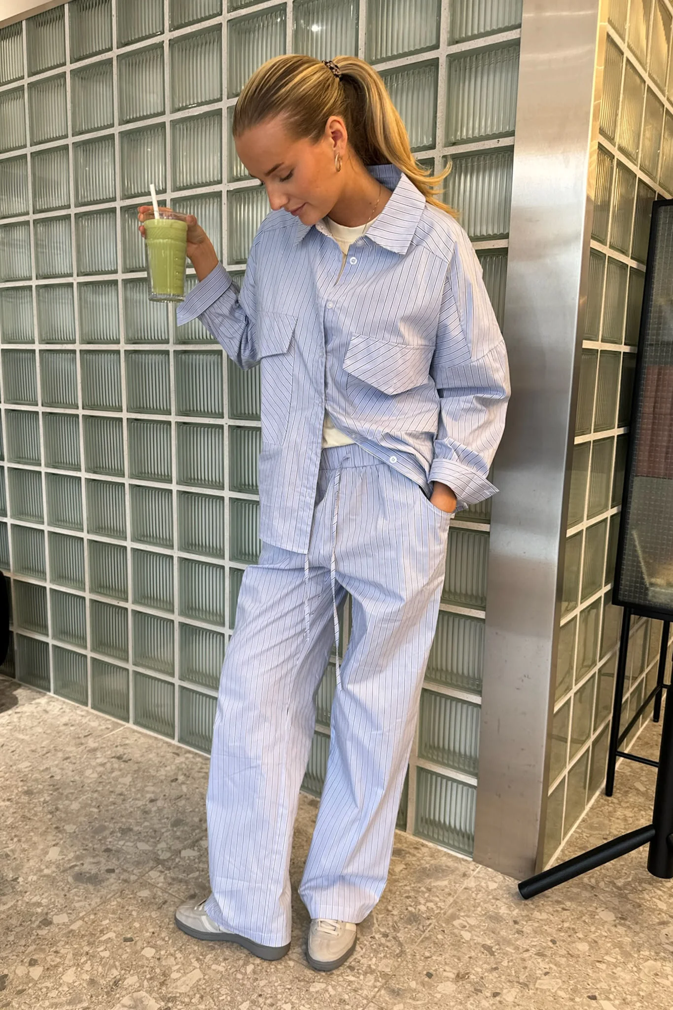 RilloIC Shirt - Light Blue White Stripe - Image 6
