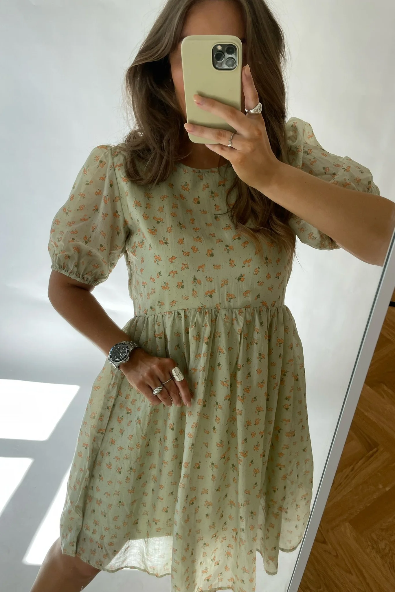 OBJSabira 2/4 Short Dress - Seagrass - Image 2