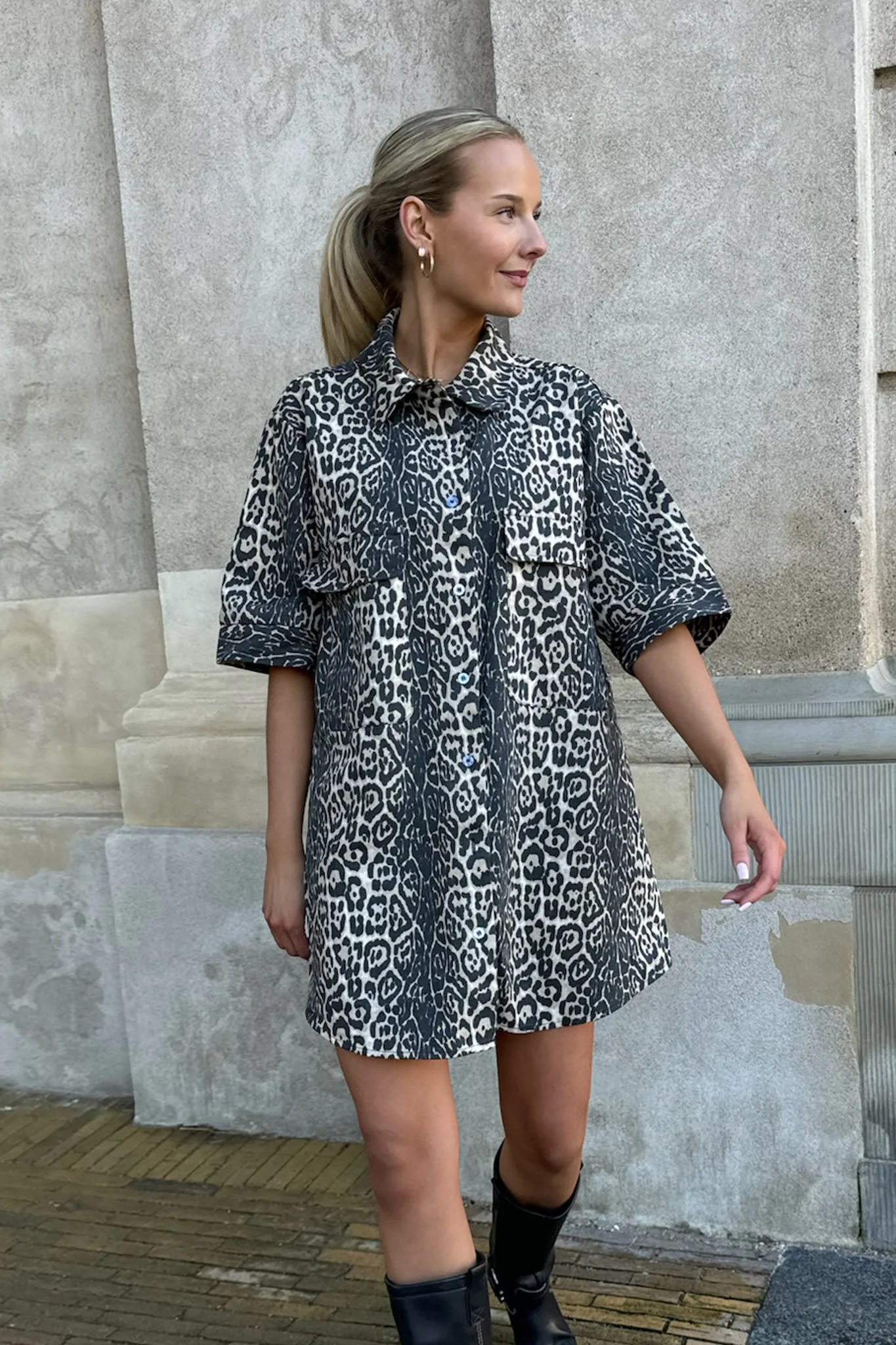 SeldaIC Shirt Dress - Leo Print - Image 9