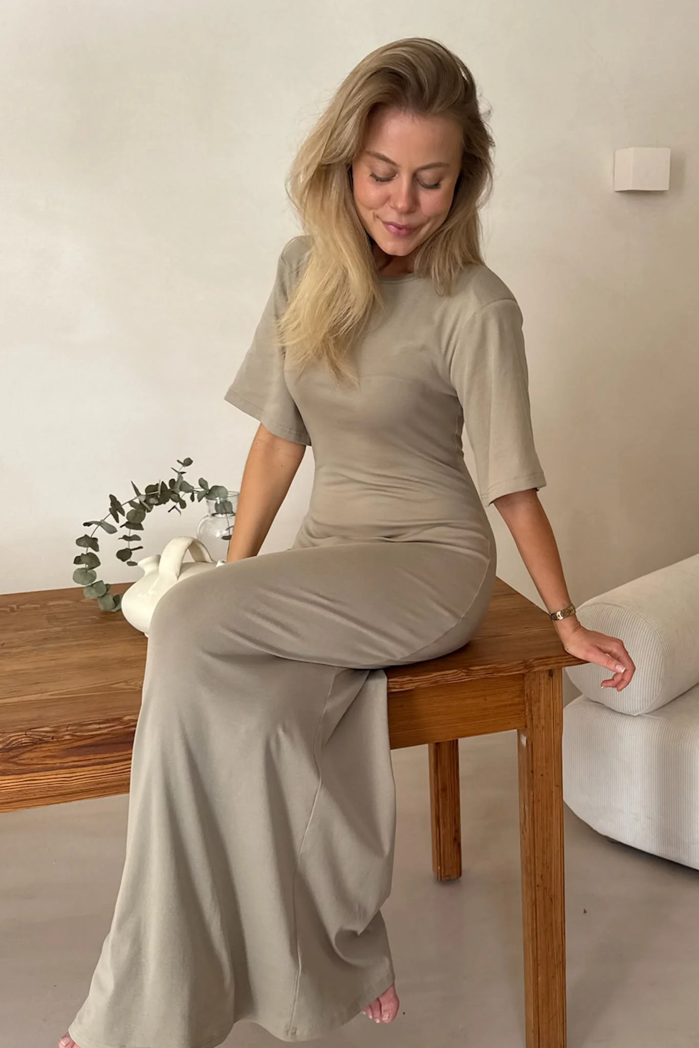 SelmaIC Tshirt Dress - Khaki - Image 5