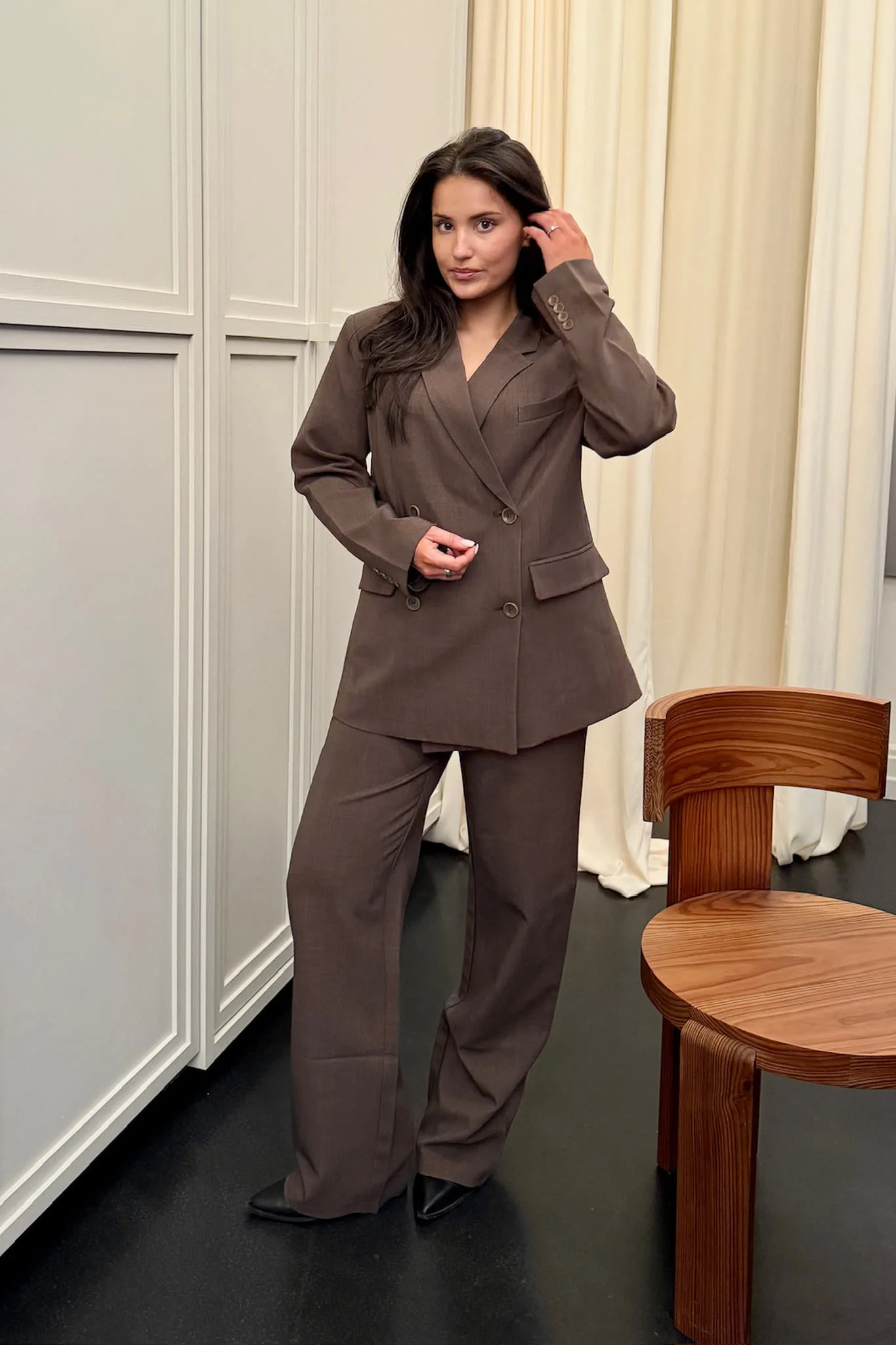 SignatureIC Wide Pants - Dark Brown - Image 7