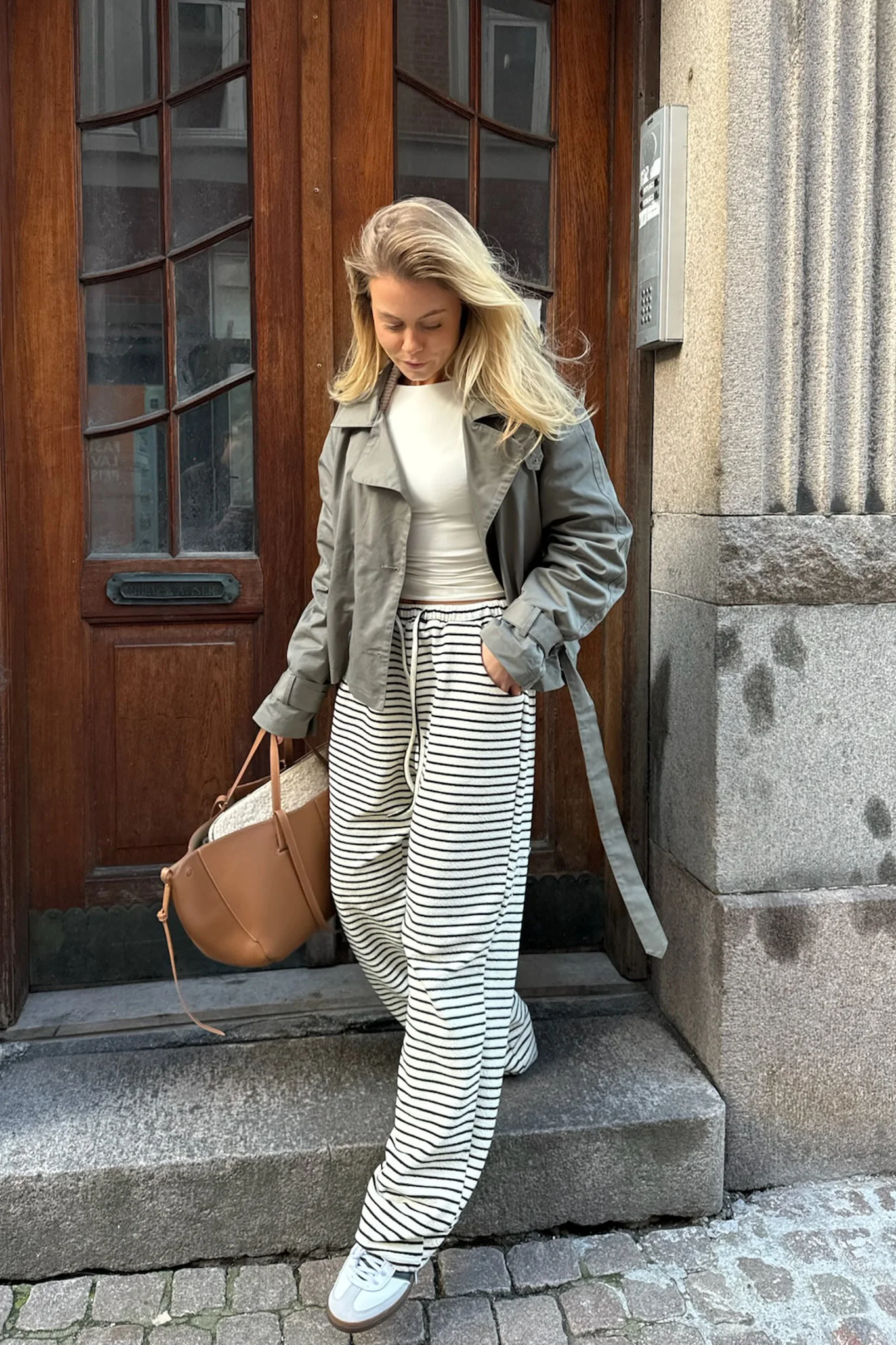 SofiaIC Soft Pants - White Black Stripes - Image 3