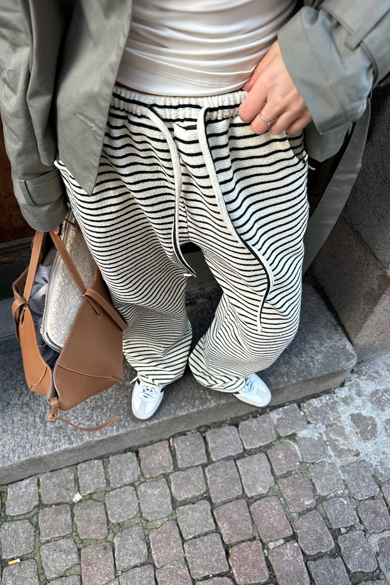 SofiaIC Soft Pants - White Black Stripes - Image 4