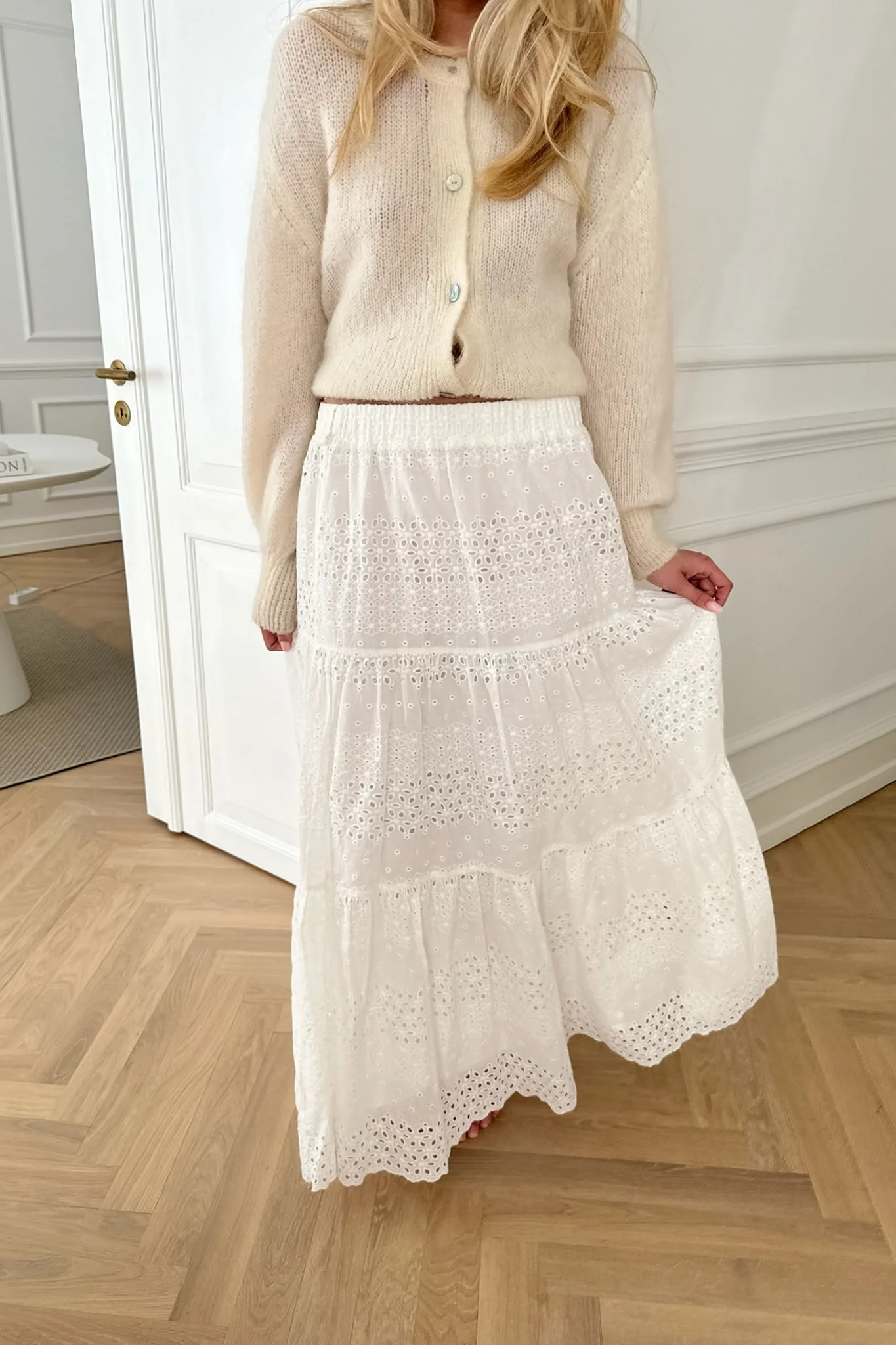 SofiaIC Long Skirt - White Lace - Image 6