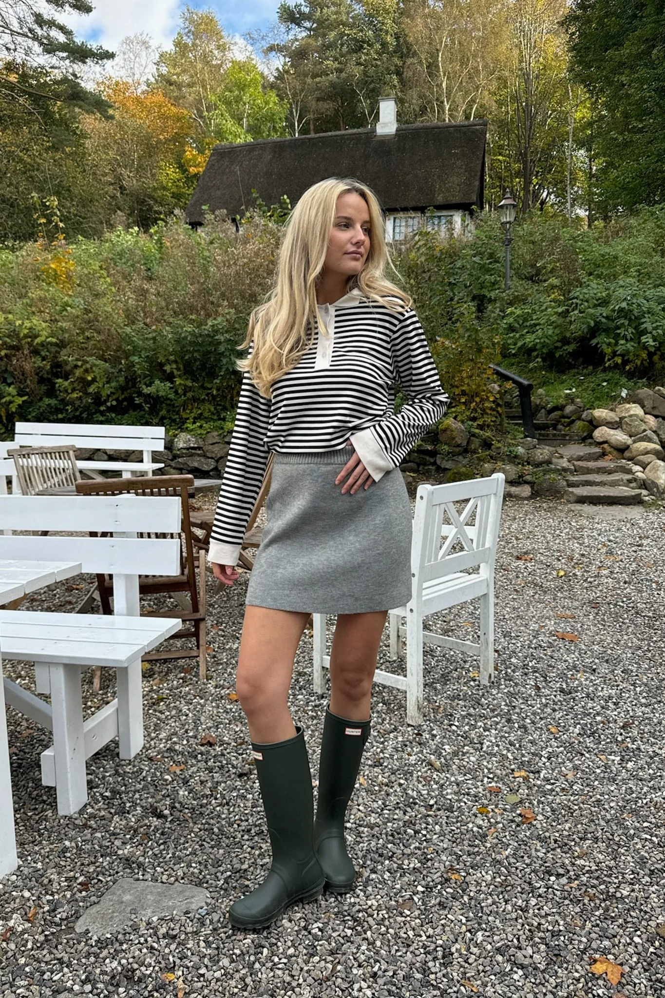 SofieIC Knit Skirt - Grey