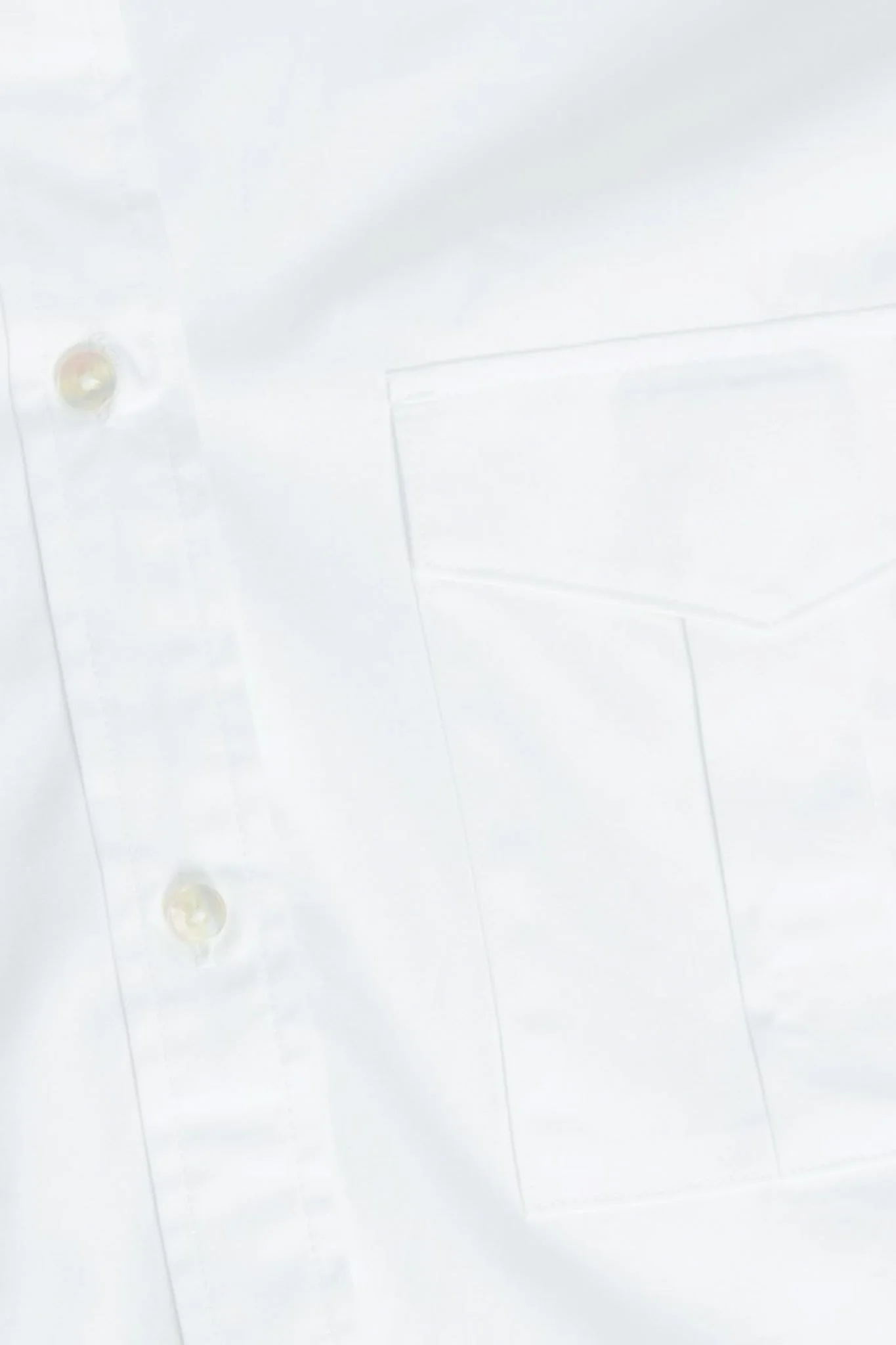 JXSolly 2 Pocket Poplin LS Cropped Shirt - White - Image 6