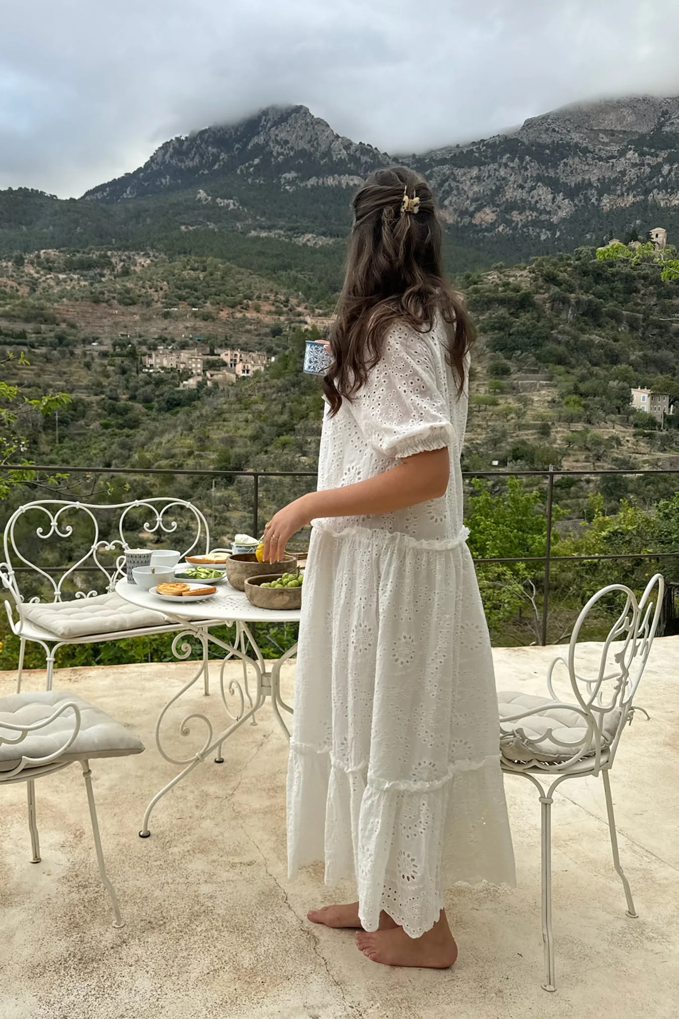 SonjaIC Long Dress - White Embroidery - Image 2
