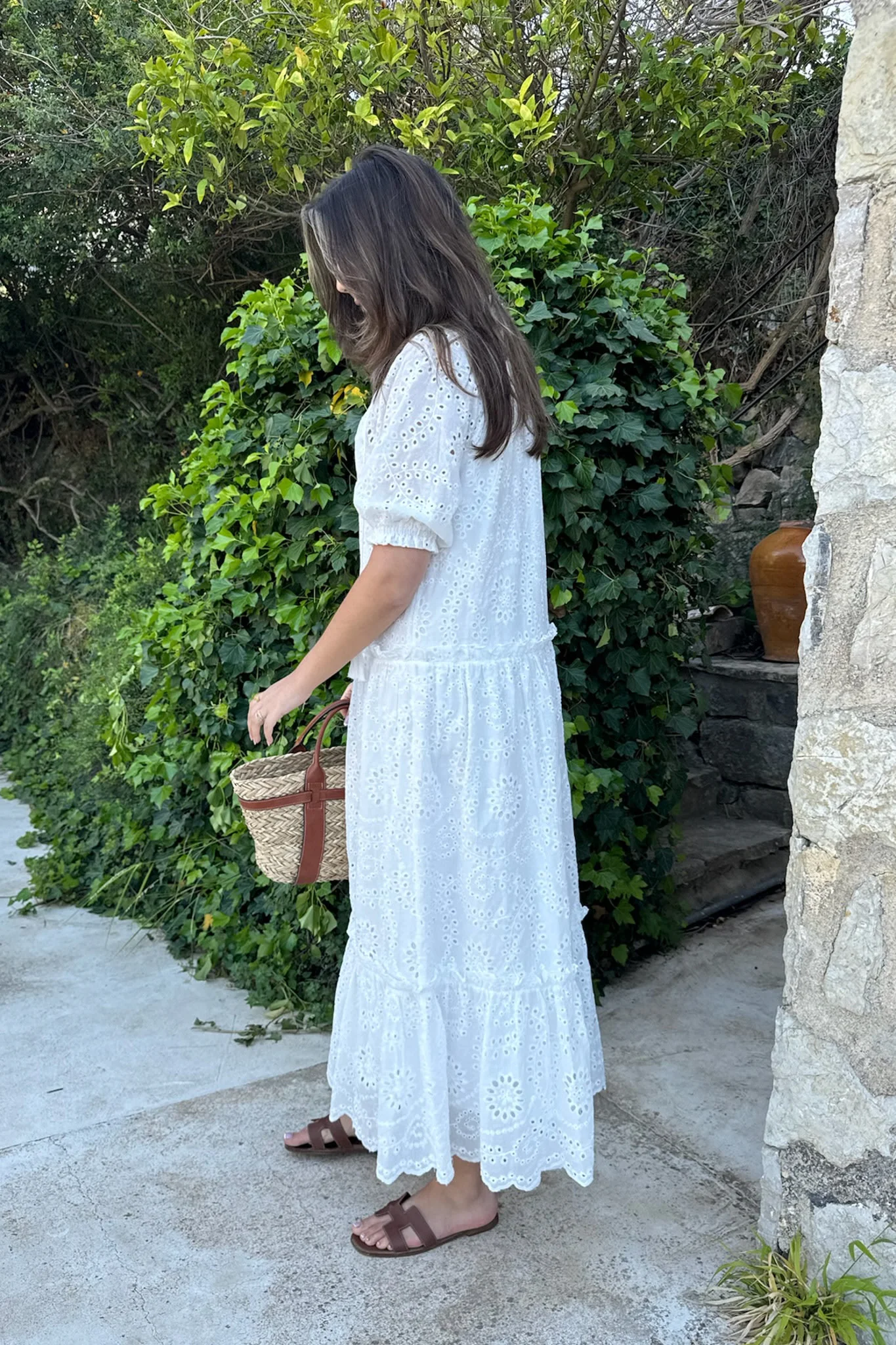 SonjaIC Long Dress - White Embroidery - Image 5