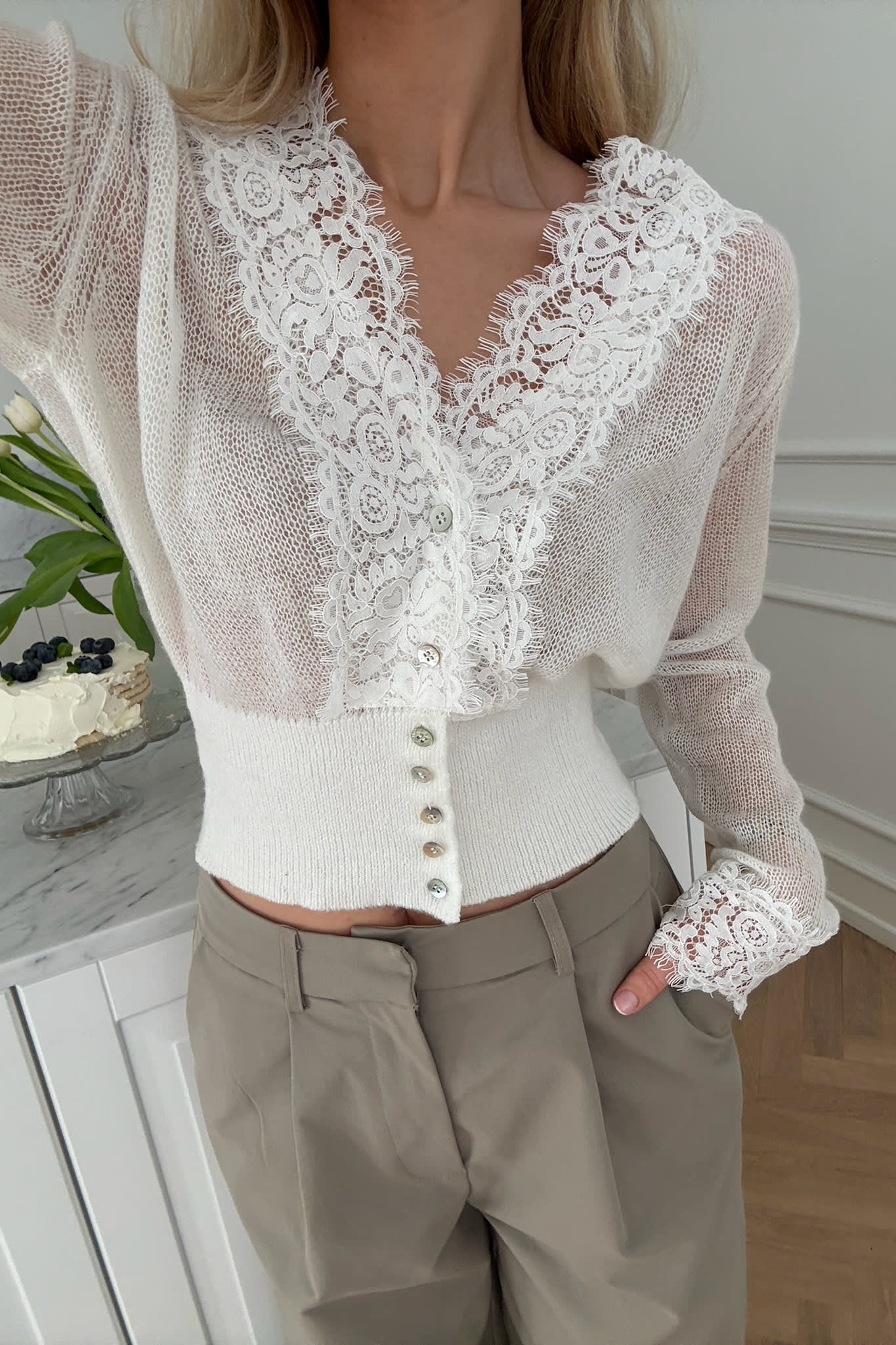 StellaIC Cardigan - White - Image 6