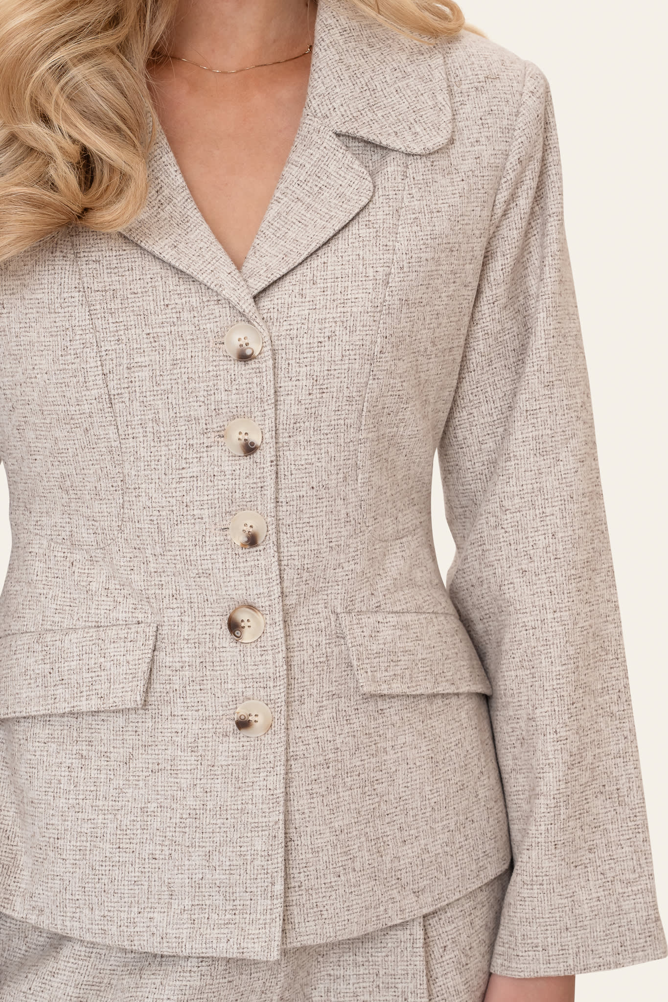 StineIC Blazer - Beige Melange - Image 5