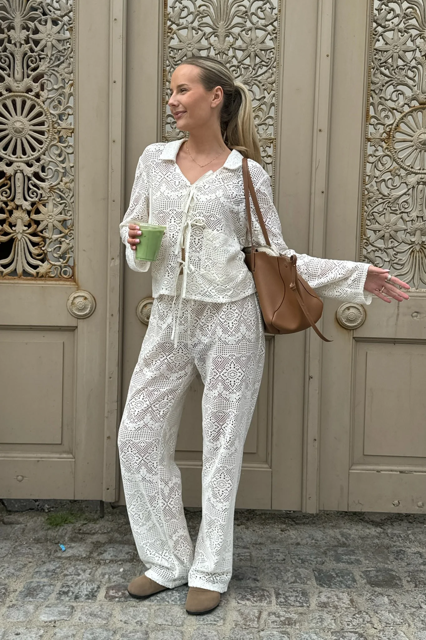TildaIC Tie Top - Creme Lace - Image 2
