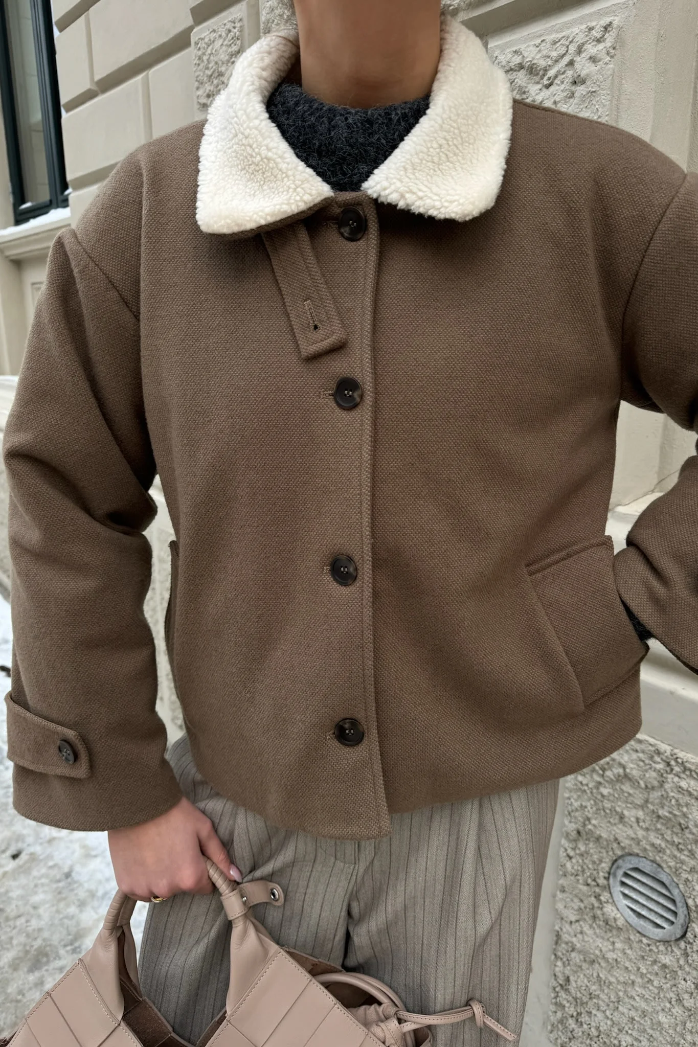 UlrikkeIC Teddy Jacket - Taupe - Image 11